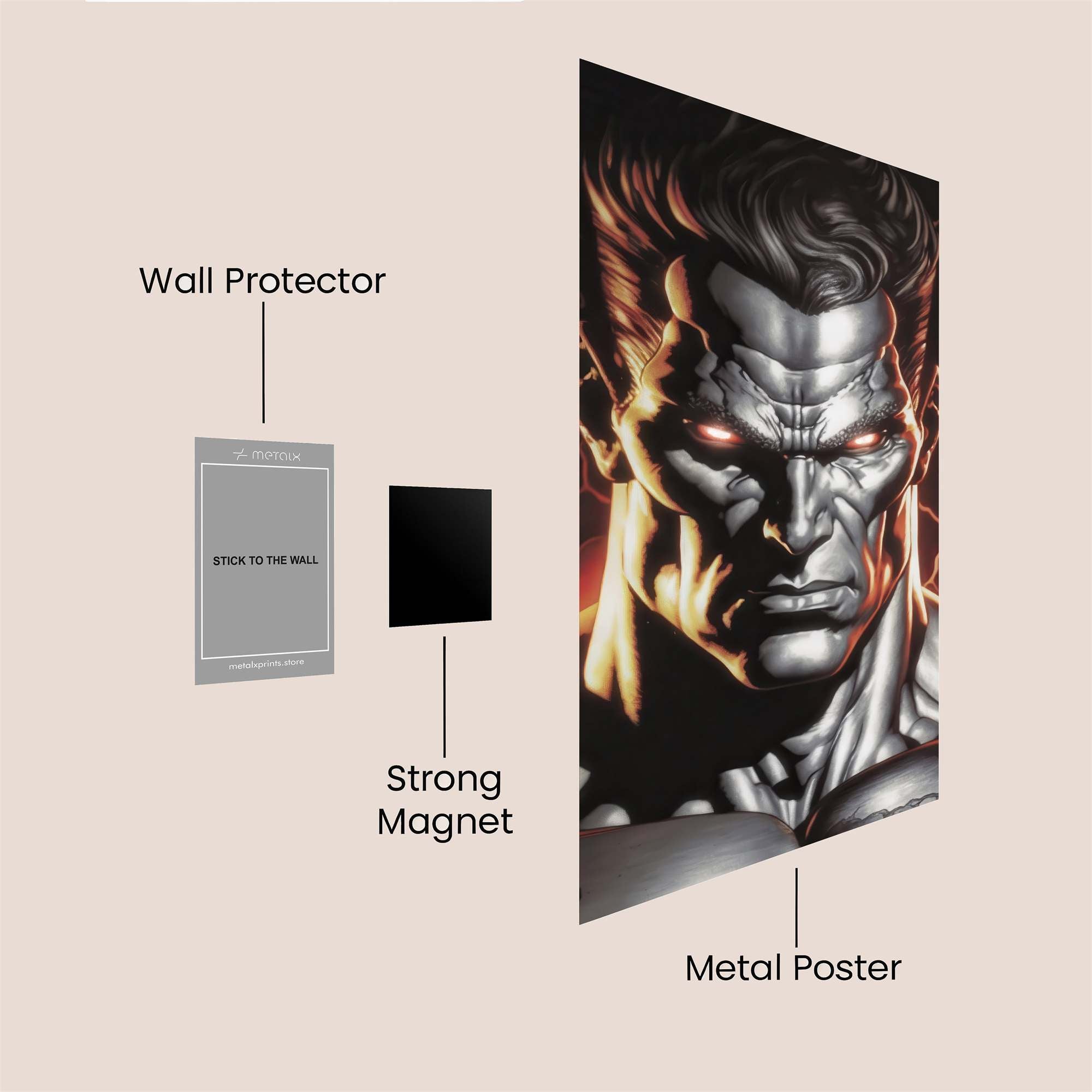 Superman Ferocity Safe Wall Magnetic / M