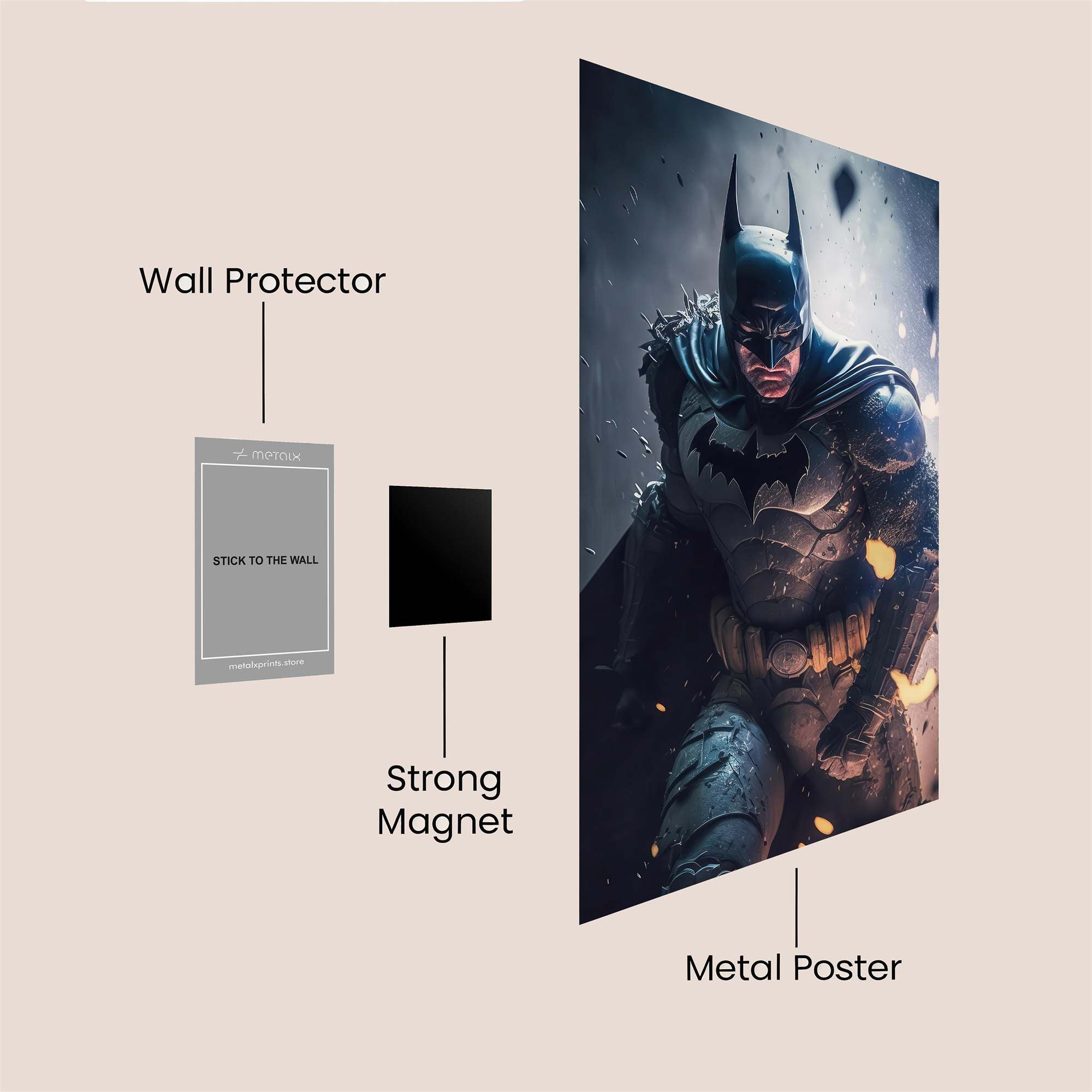 Batman Ascendant Safe Wall Magnetic / M