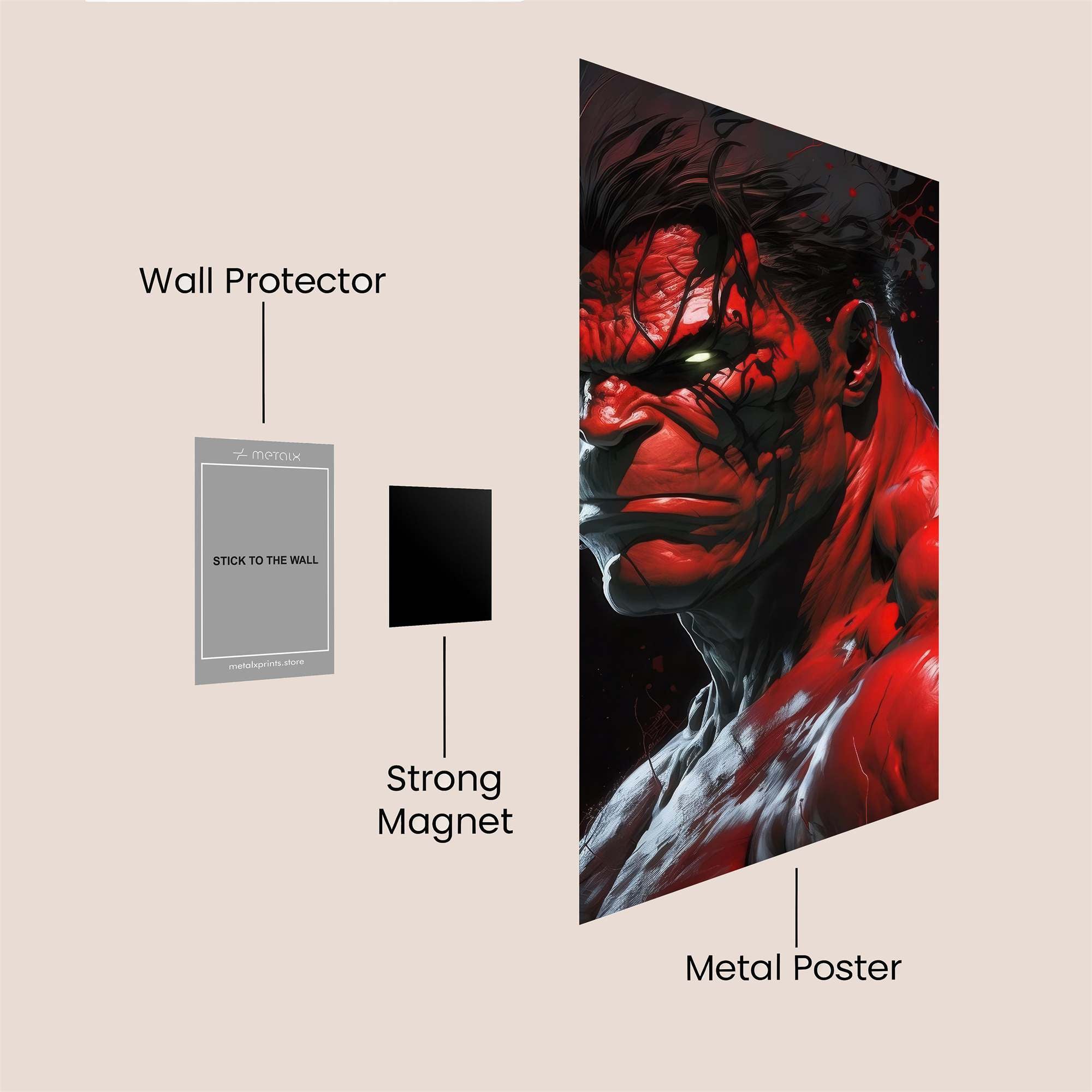Hulk Ferocity Safe Wall Magnetic / M