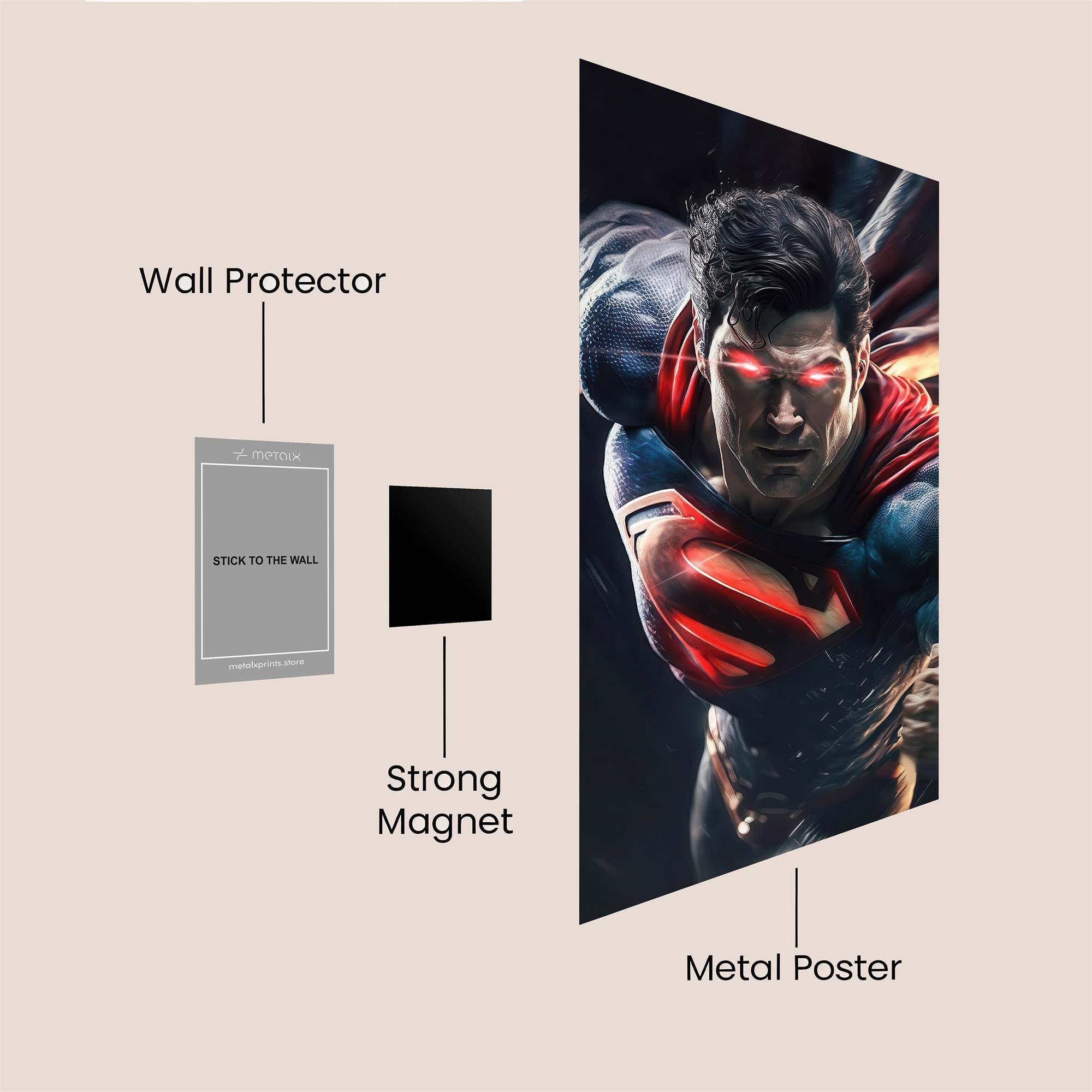 Superman Blaze Safe Wall Magnetic / M