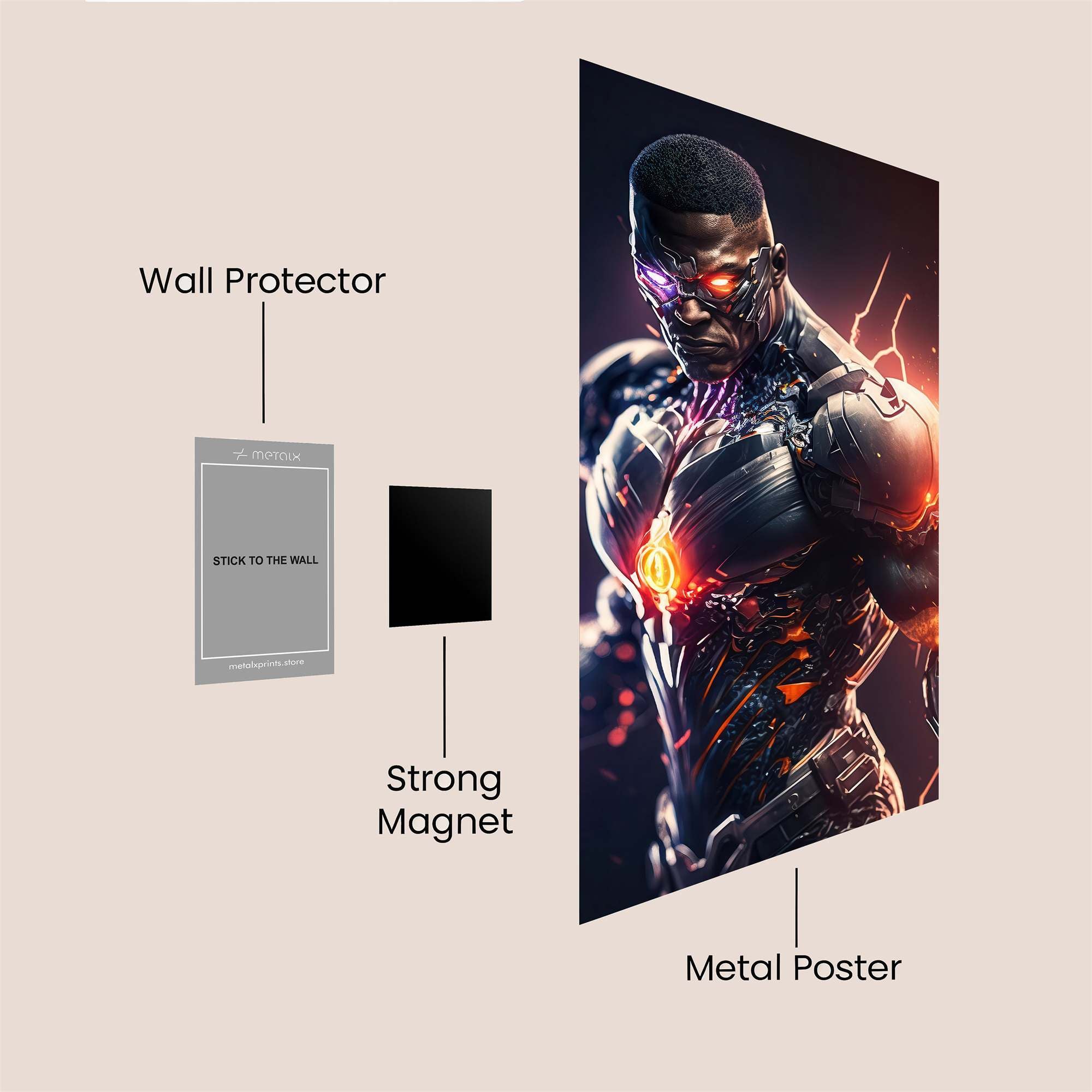 Cybernetic Fury Safe Wall Magnetic / M