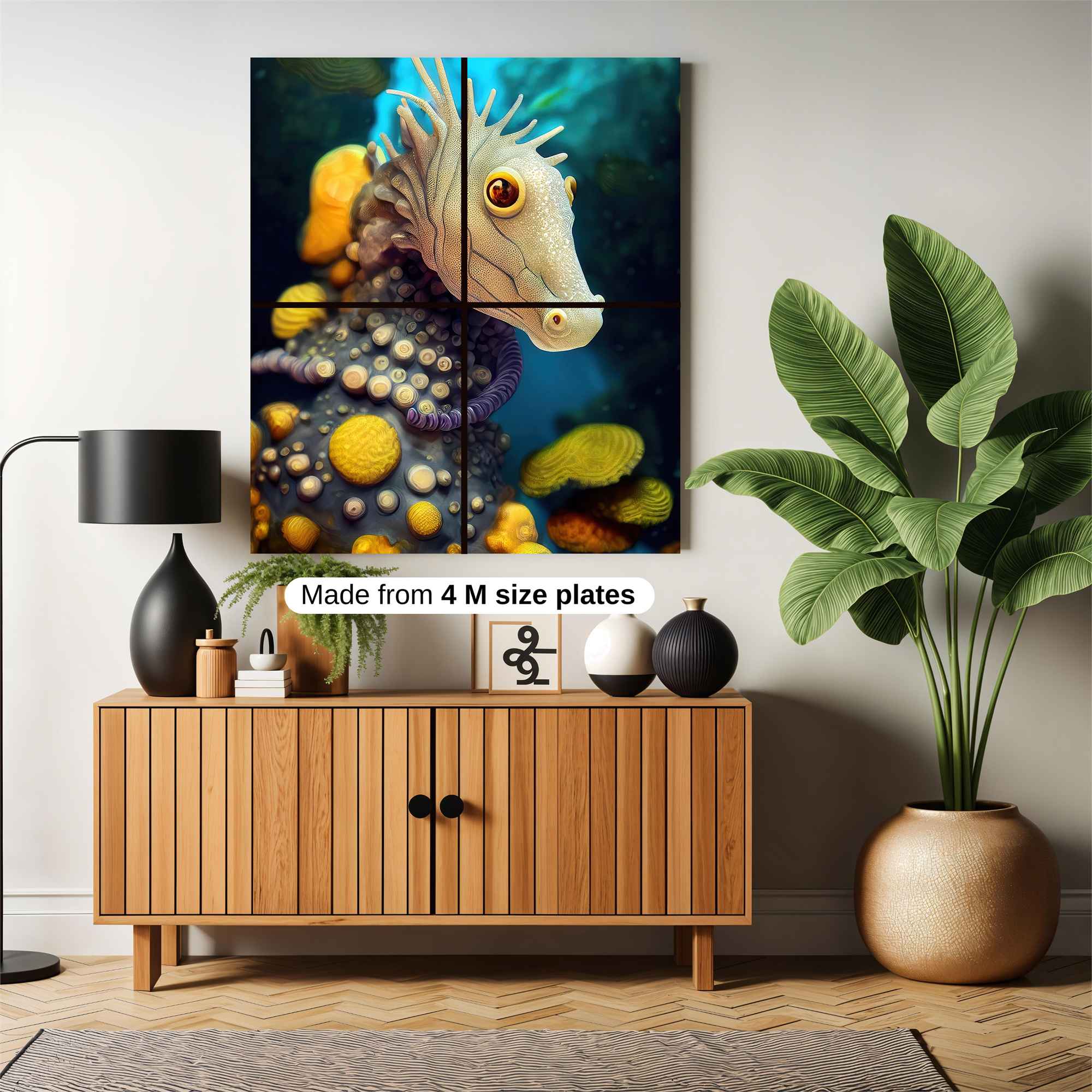 Whimsical Seahorse Safe Wall Magnetic / M