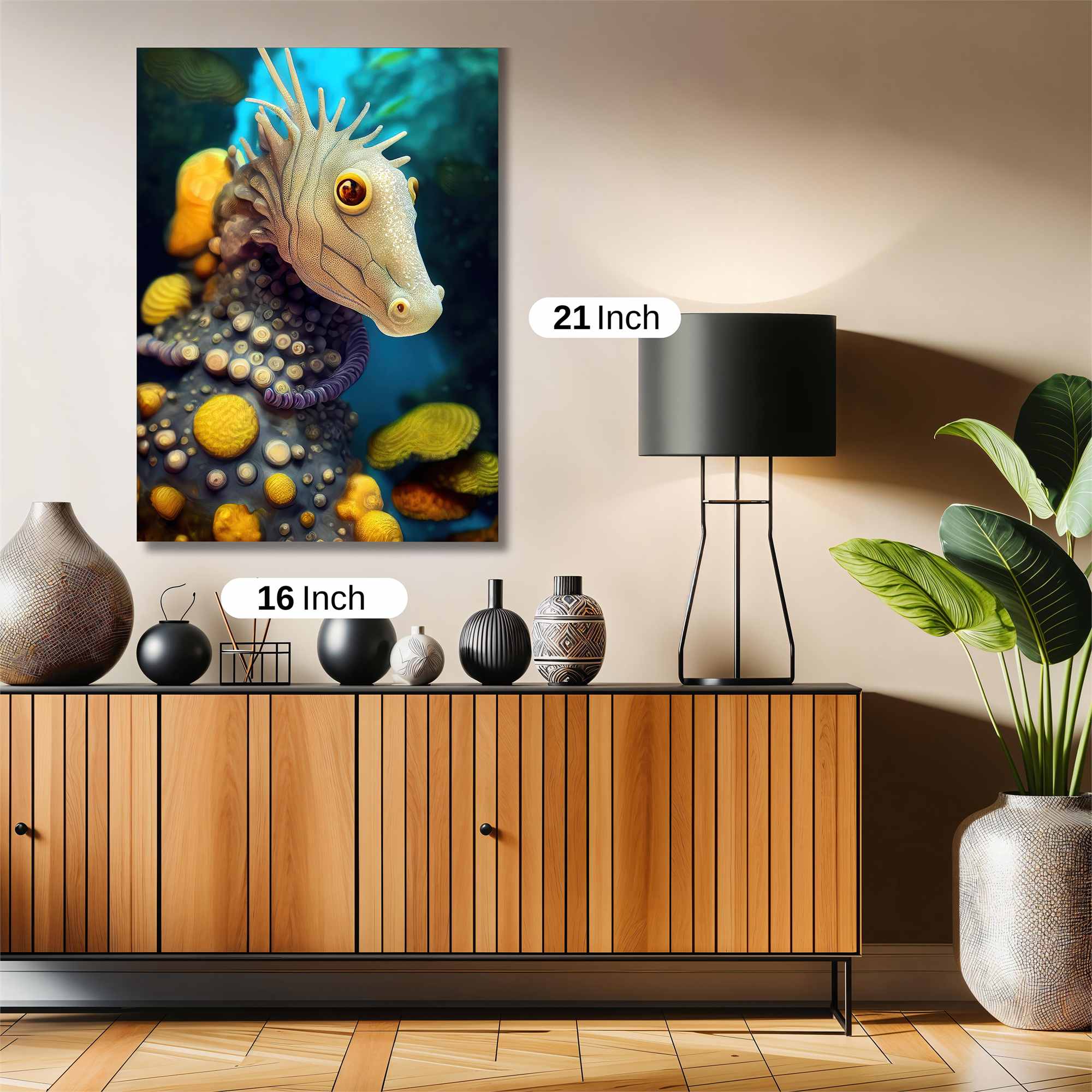 Whimsical Seahorse Safe Wall Magnetic / M