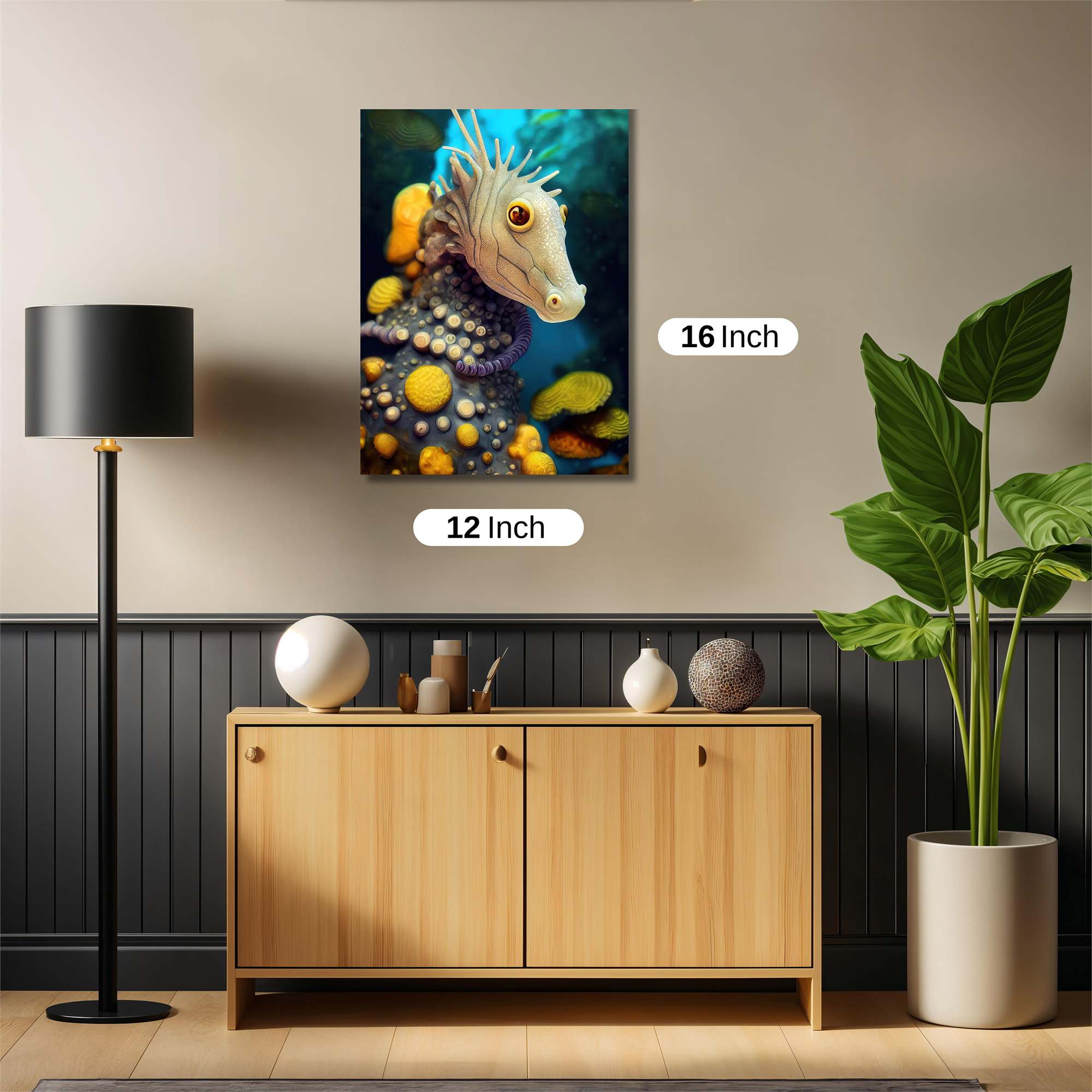 Whimsical Seahorse Safe Wall Magnetic / M