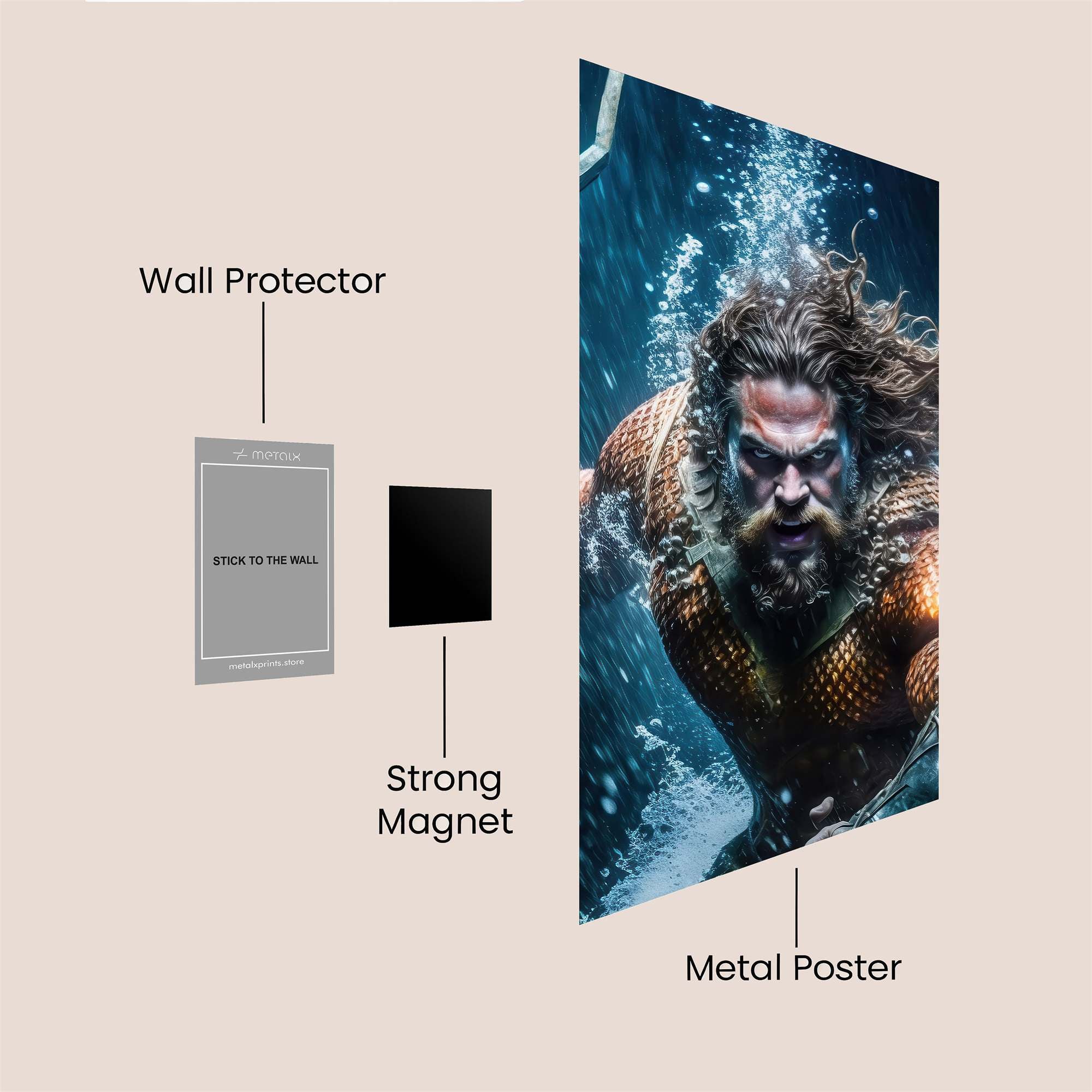 Aquaman Ascendant Safe Wall Magnetic / M