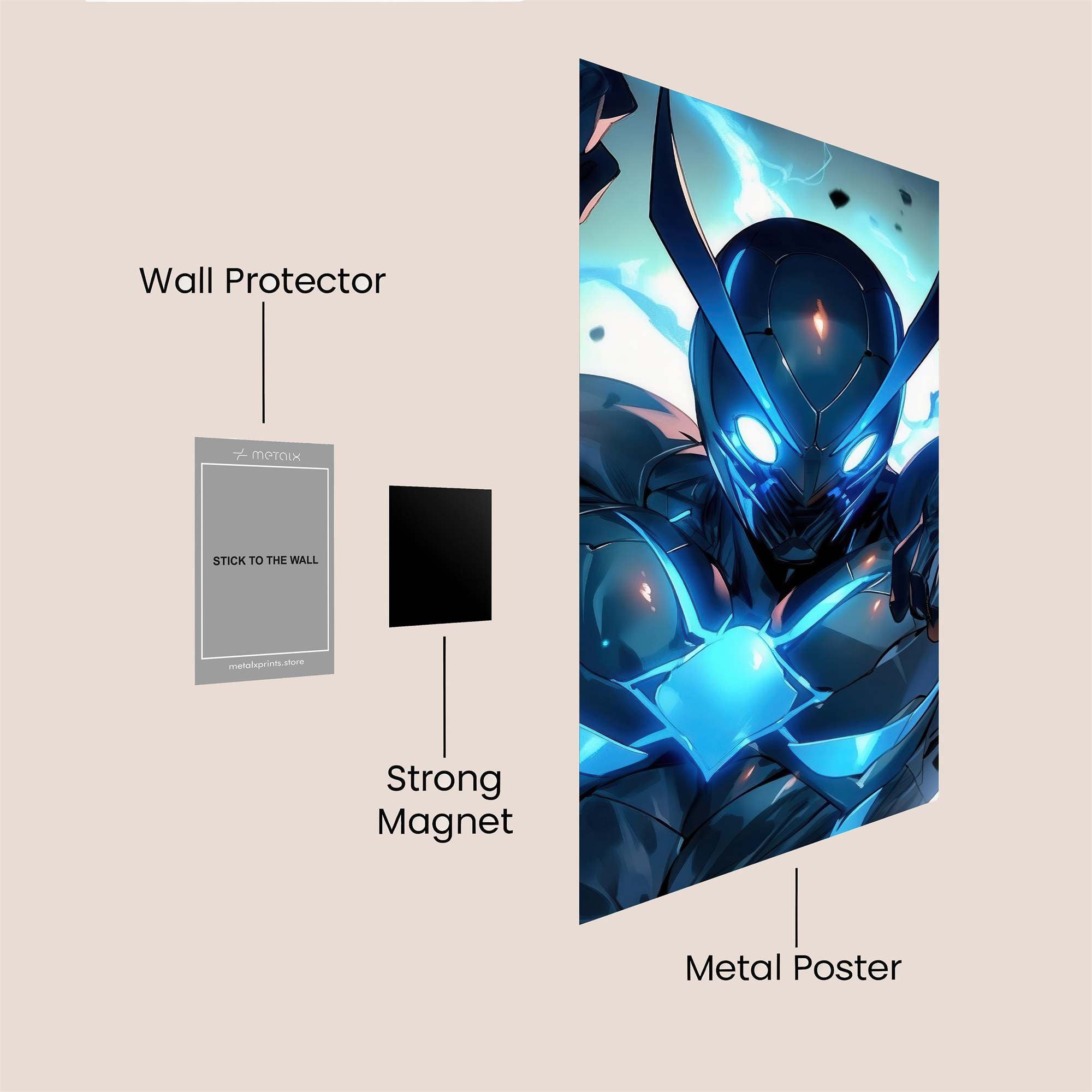 Blue Powerstorm Safe Wall Magnetic / M