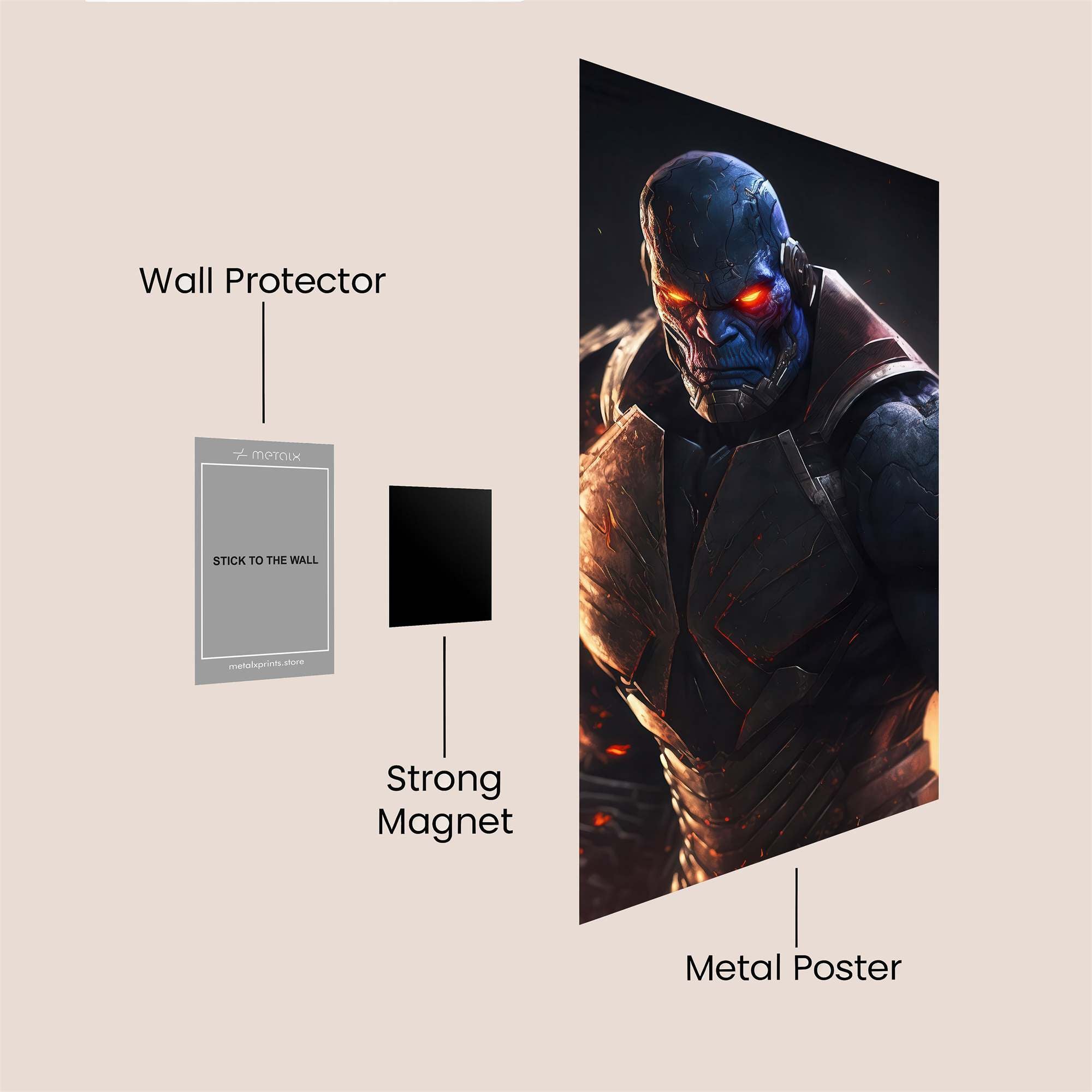 Darkseid Menace Safe Wall Magnetic / M