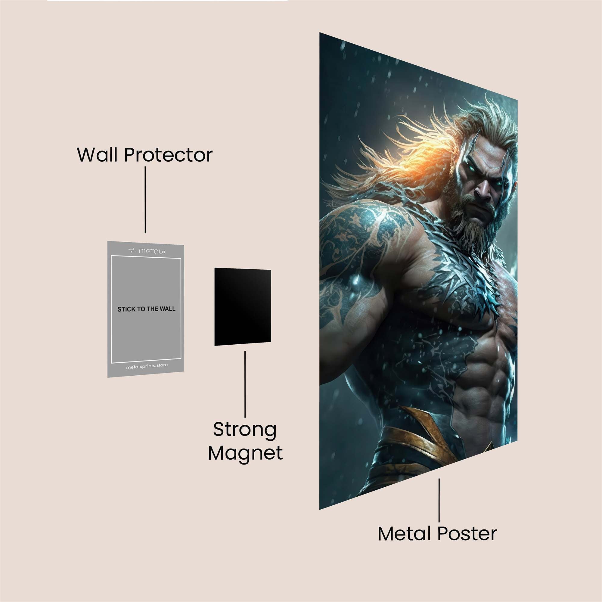 Warrior Fury Safe Wall Magnetic / M