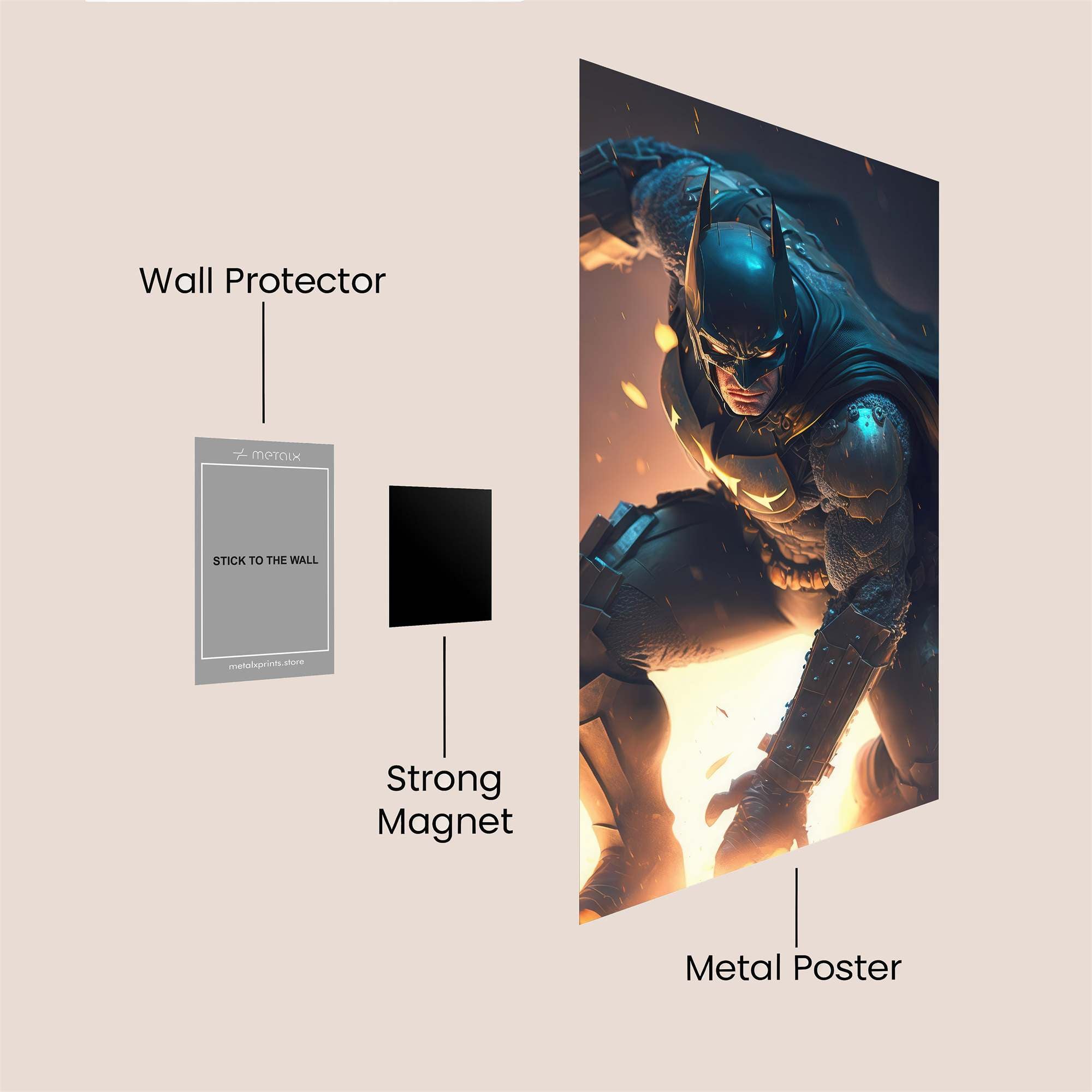 Batman Blaze Safe Wall Magnetic / M