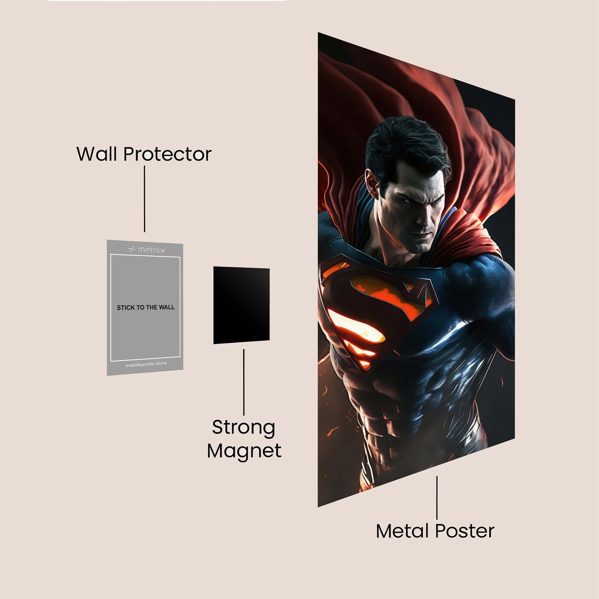 Superman Resolve Safe Wall Magnetic / M