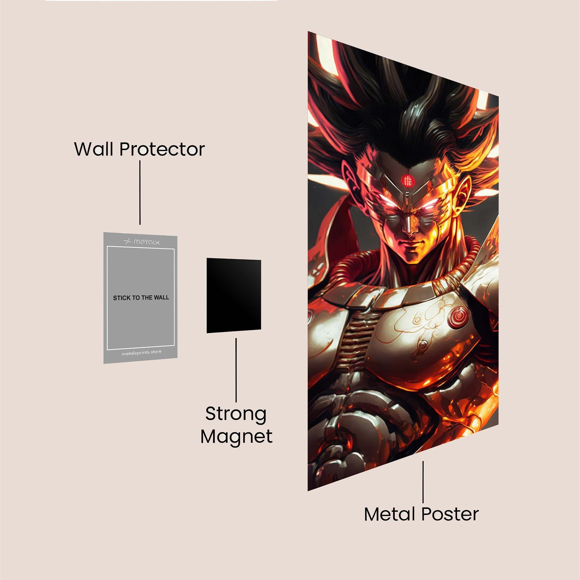 Saiyan Inferno Safe Wall Magnetic / M