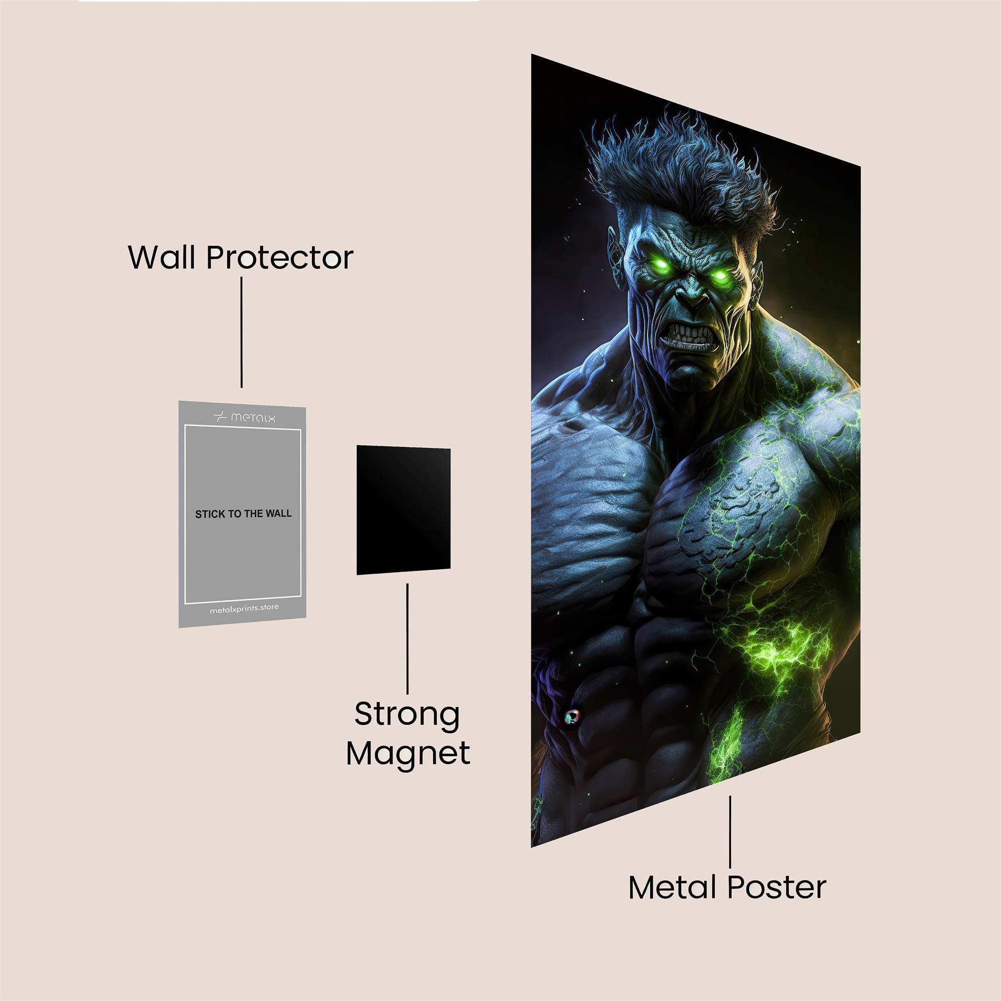 Hulk Ferocity Safe Wall Magnetic / M