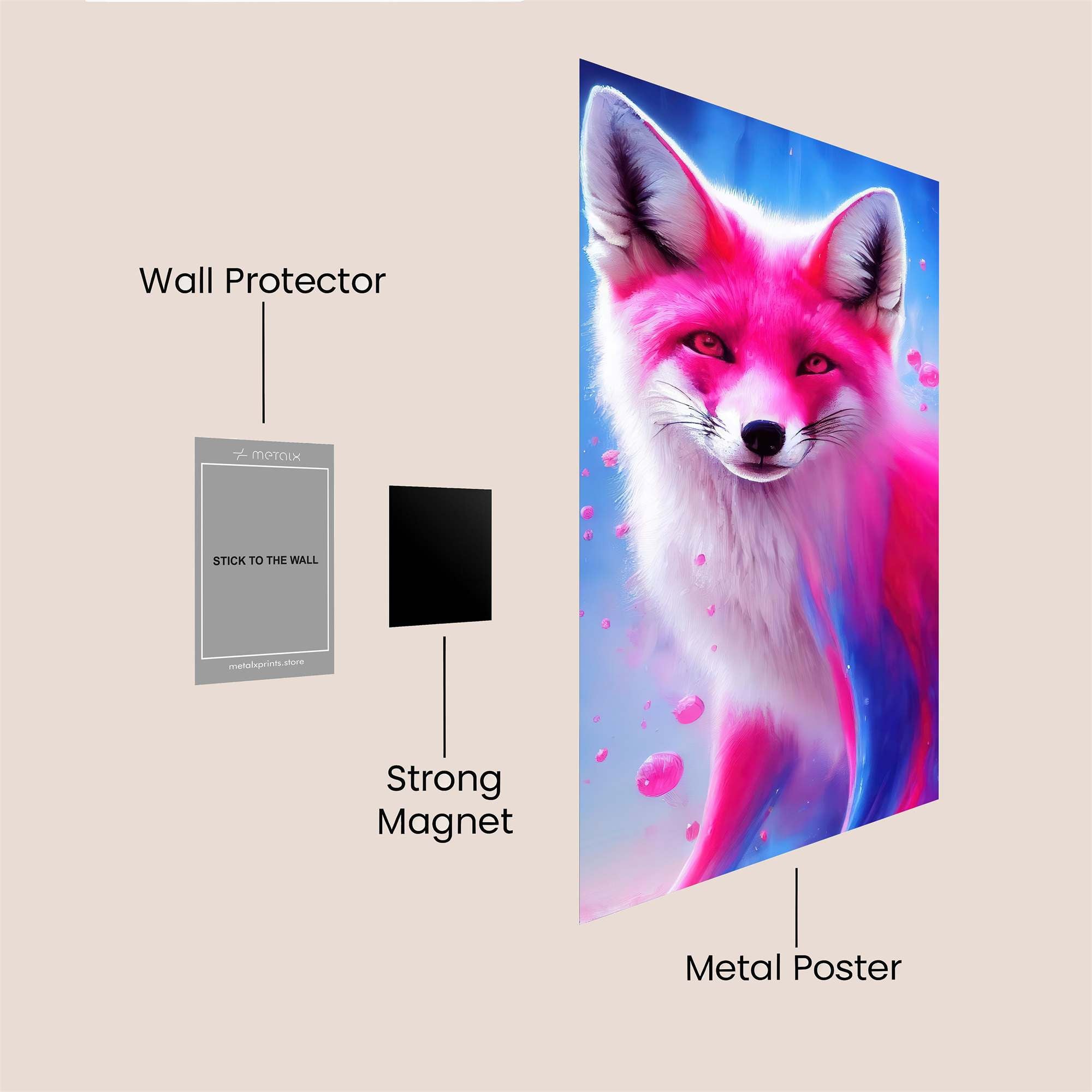 Vibrant Fox Safe Wall Magnetic / M