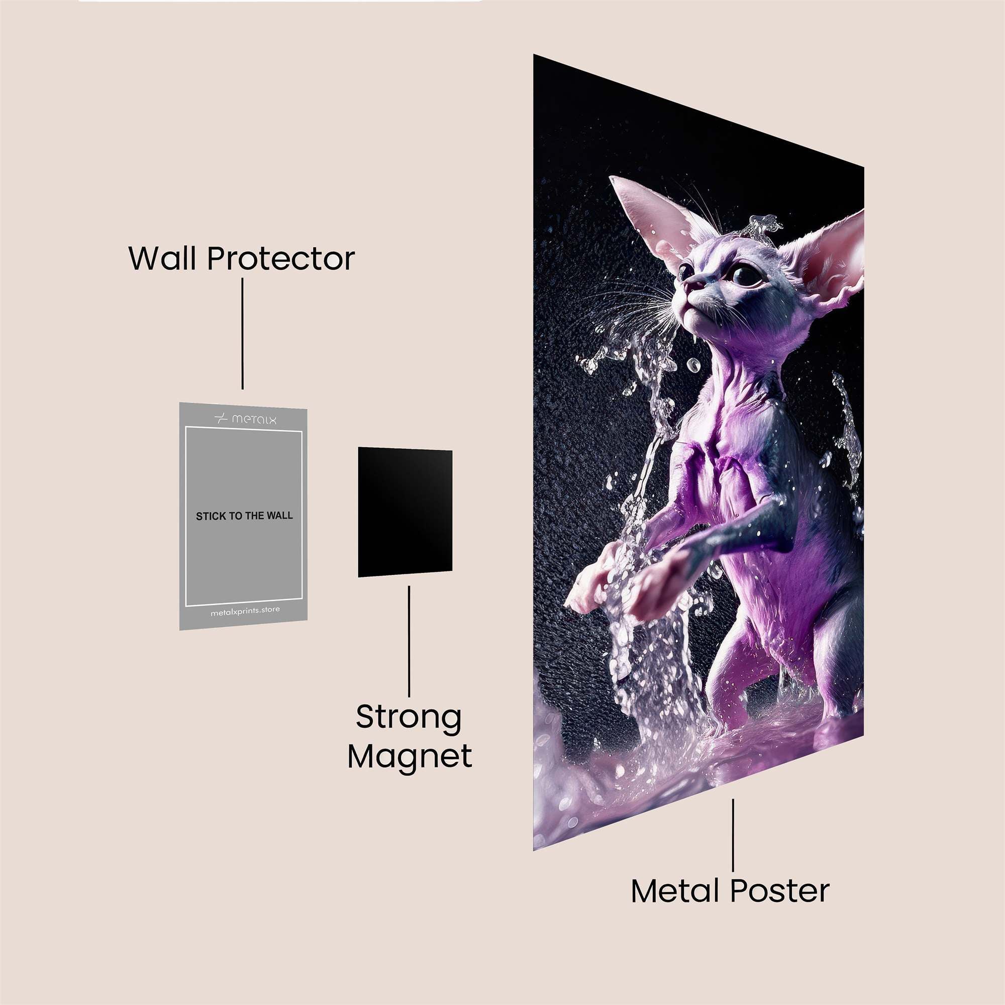 Feline Splash Safe Wall Magnetic / M