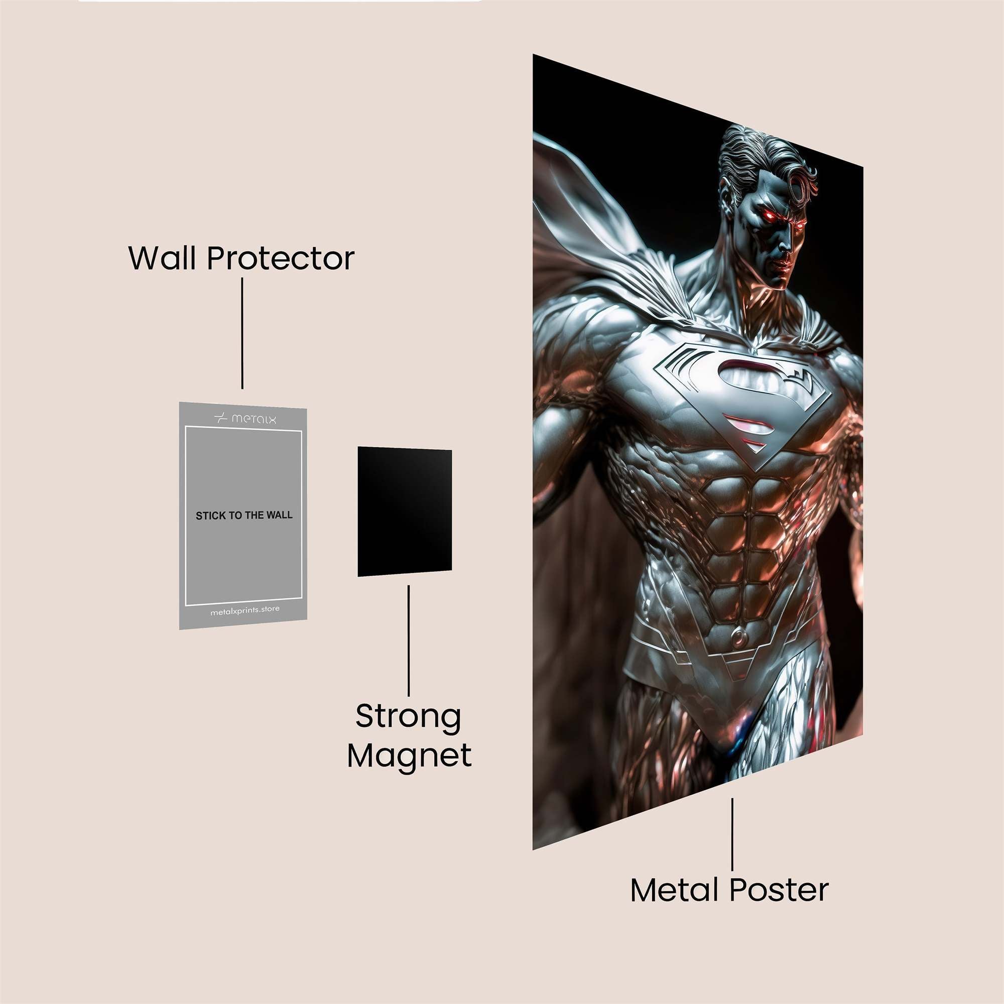 Superman Dystopia Safe Wall Magnetic / M