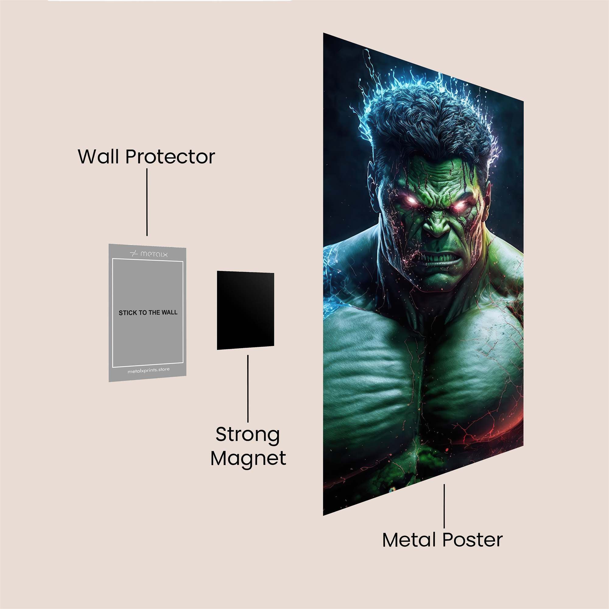 Hulk Fury Safe Wall Magnetic / M