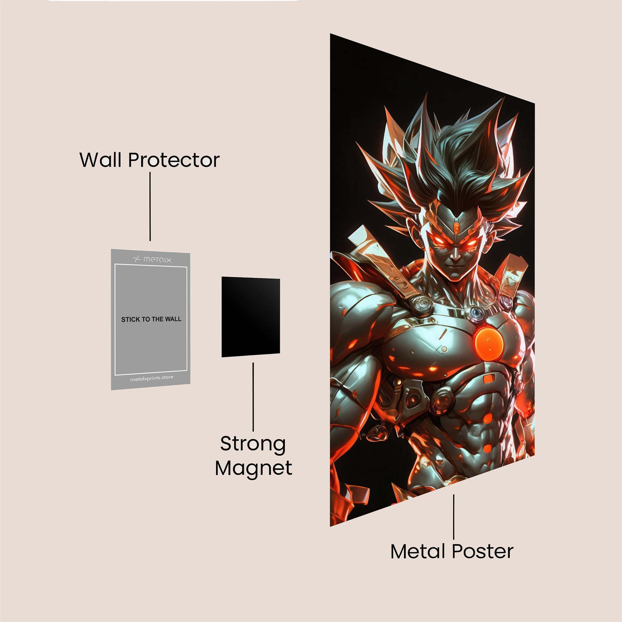 Saiyan Fury Safe Wall Magnetic / M
