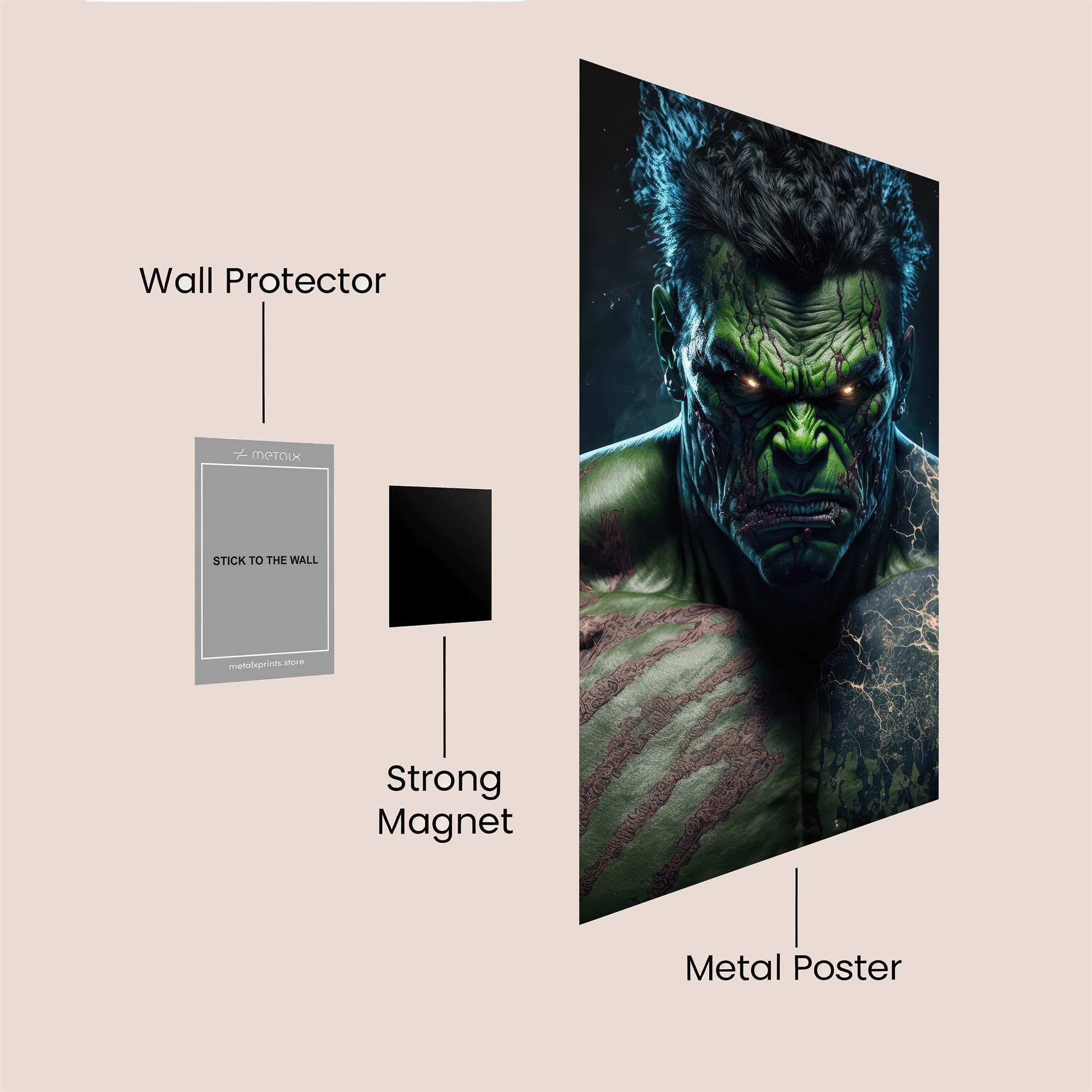 Hulk Ferocity Safe Wall Magnetic / M