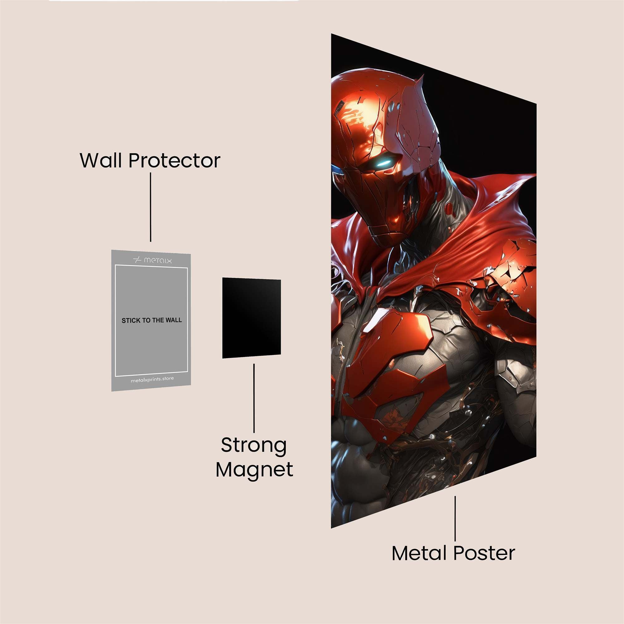 Crimson Guardian Safe Wall Magnetic / M