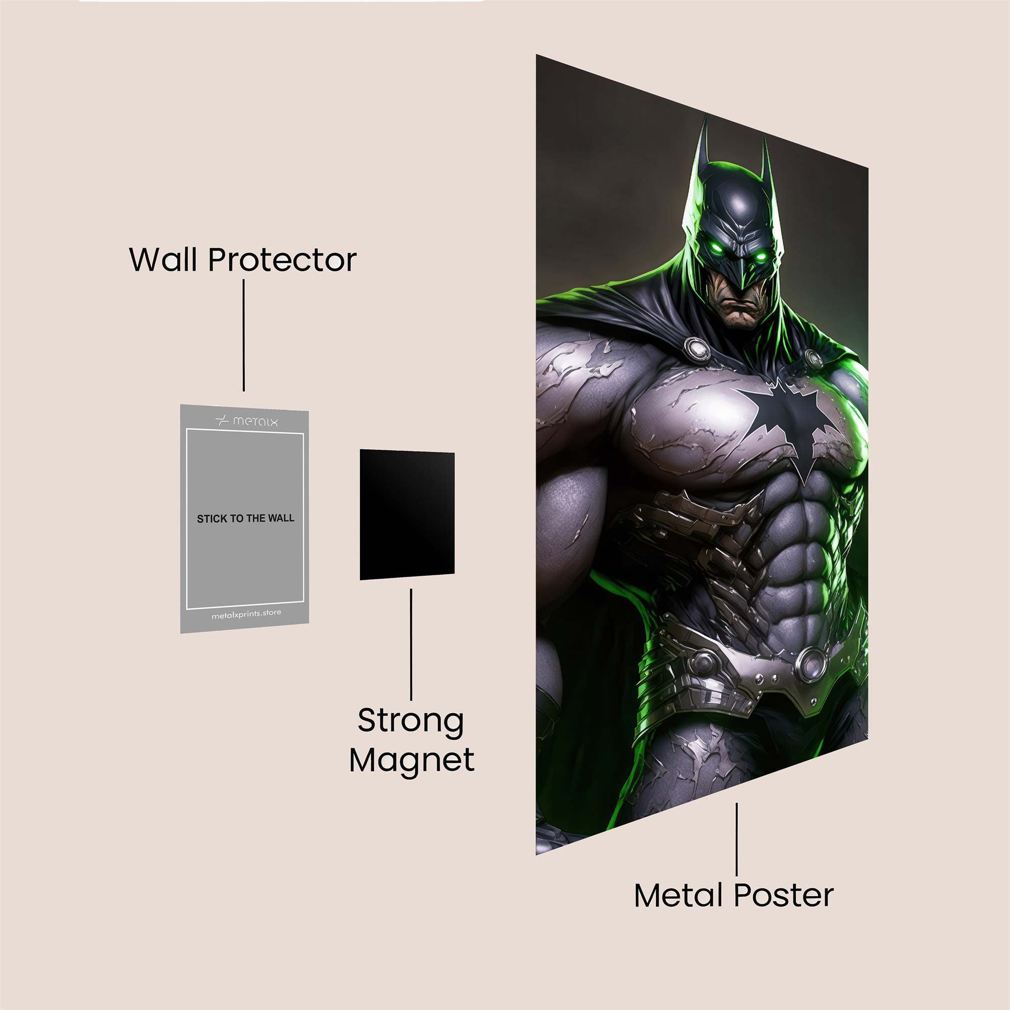 Batman Resilient Safe Wall Magnetic / M