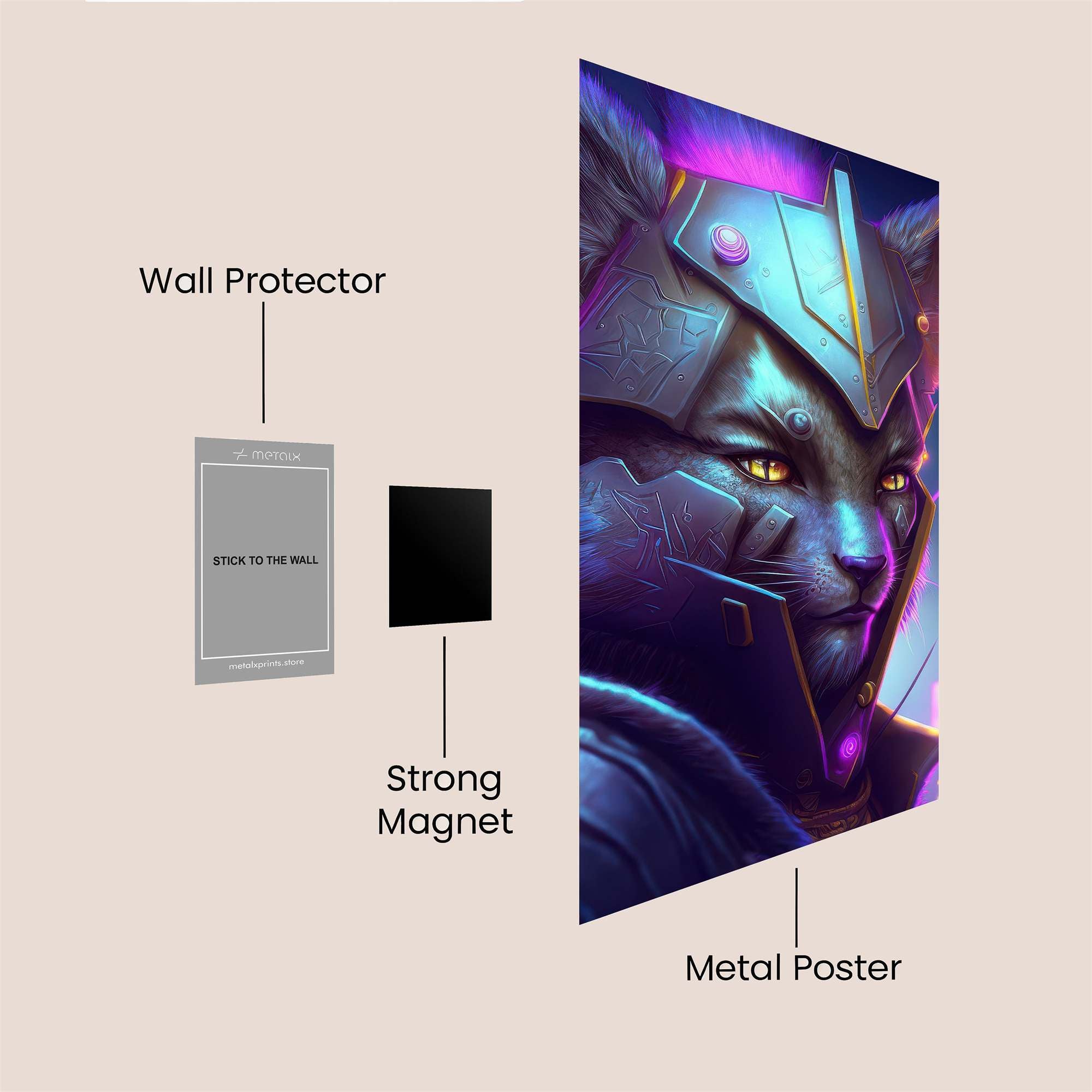 Cyber Feline Safe Wall Magnetic / M