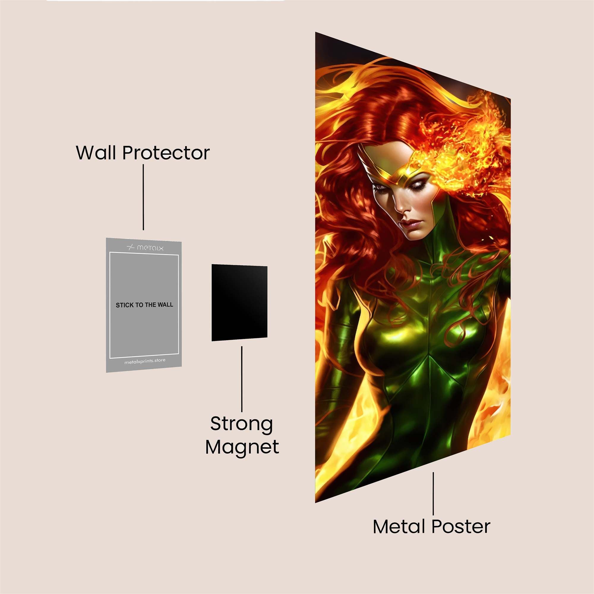 Phoenix Blaze Safe Wall Magnetic / M