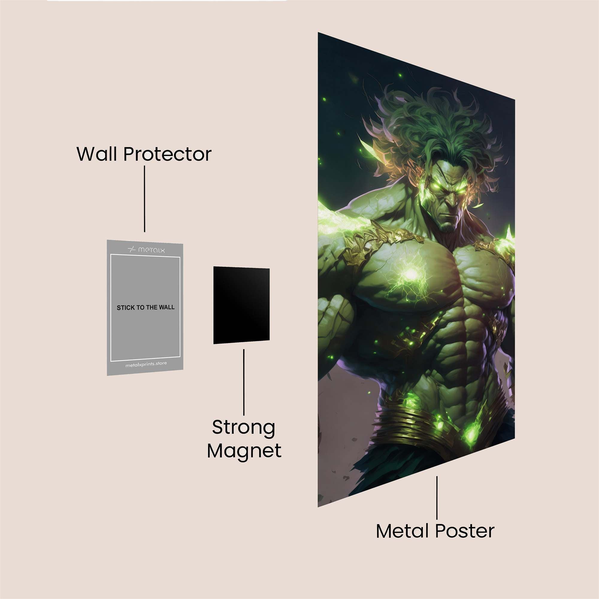 Hulk Luminescence Safe Wall Magnetic / M