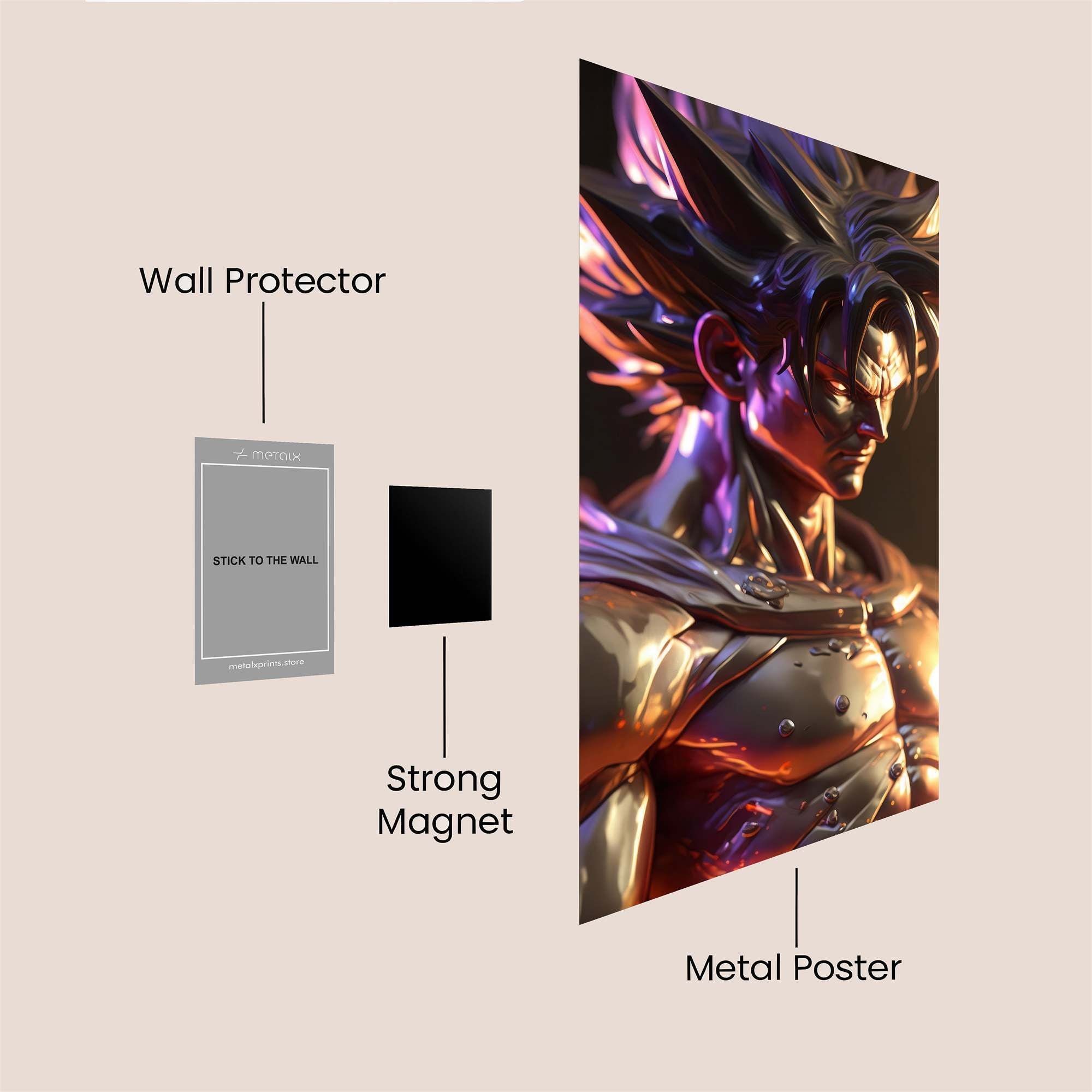 Saiyan Reverence Safe Wall Magnetic / M