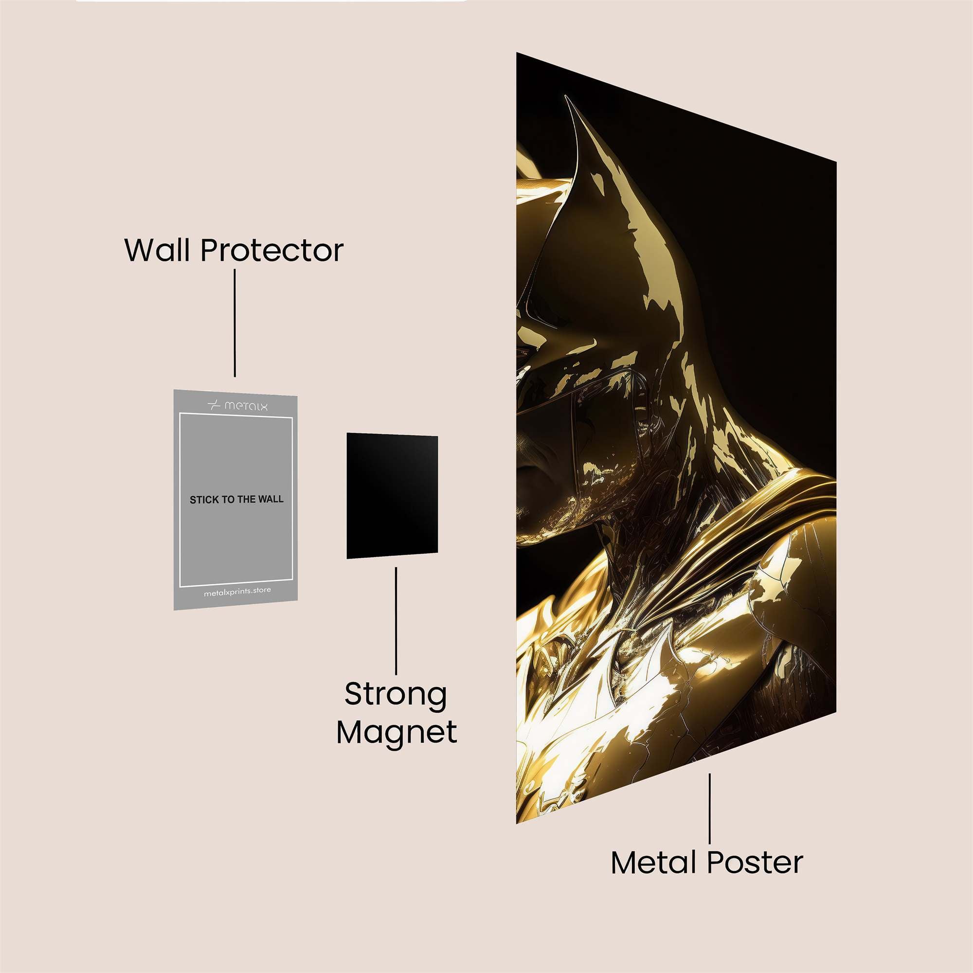 Golden Vigilante Safe Wall Magnetic / M