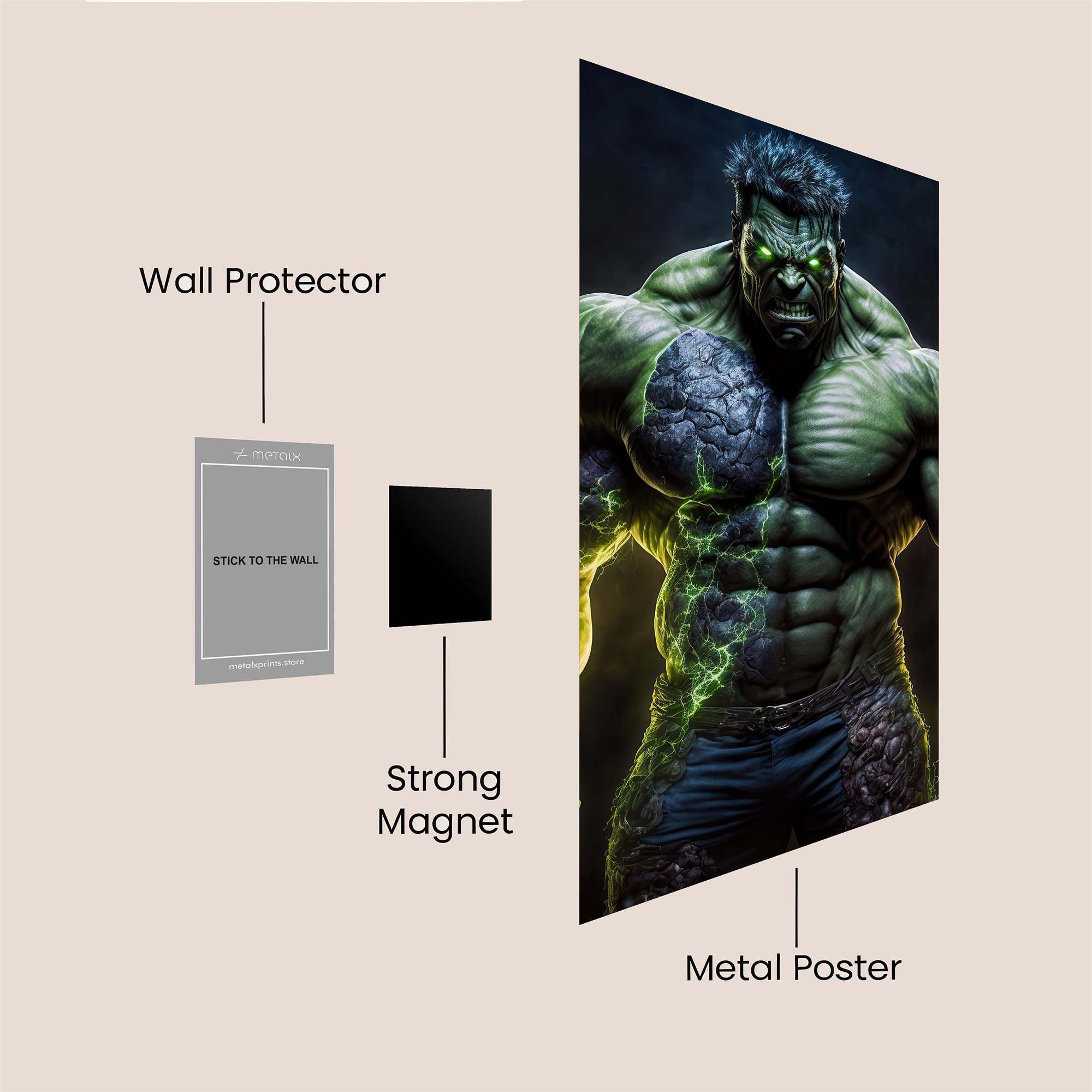 Hulk Fury Safe Wall Magnetic / M