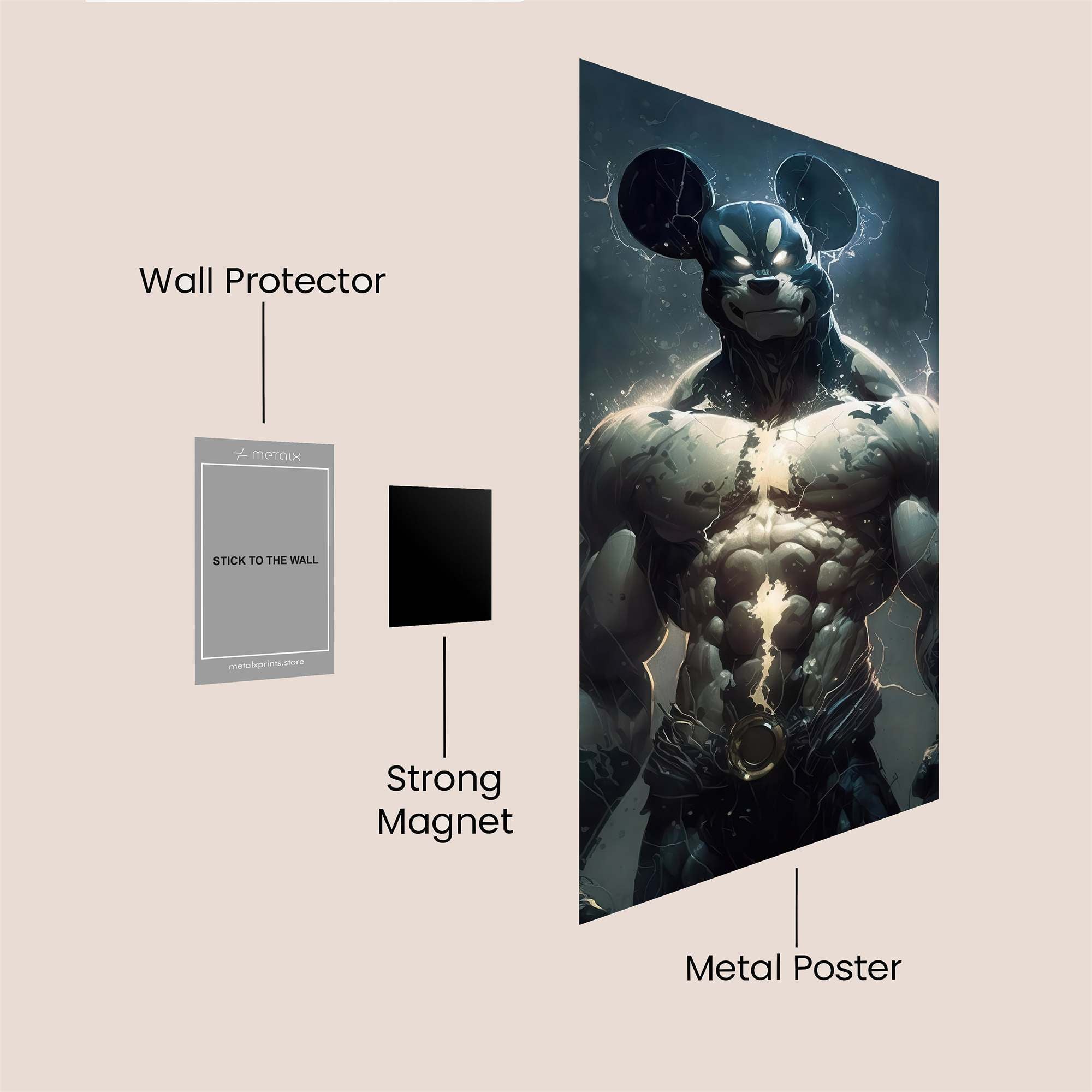 Mouse Fury Safe Wall Magnetic / M