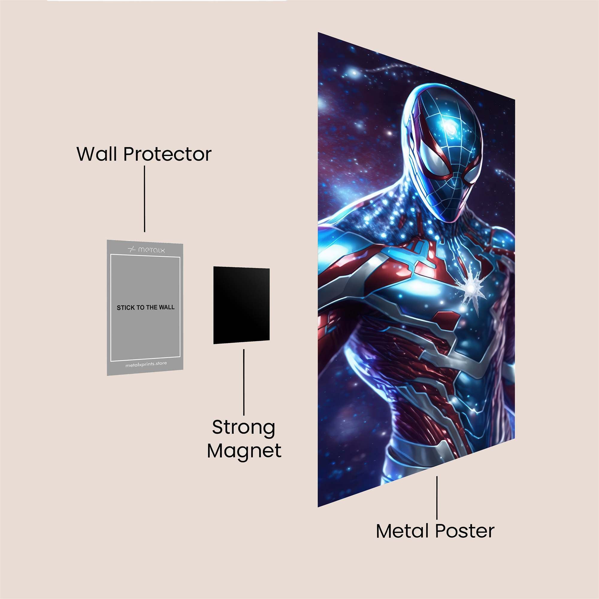 Spider-Man Cosmicpulse Safe Wall Magnetic / M