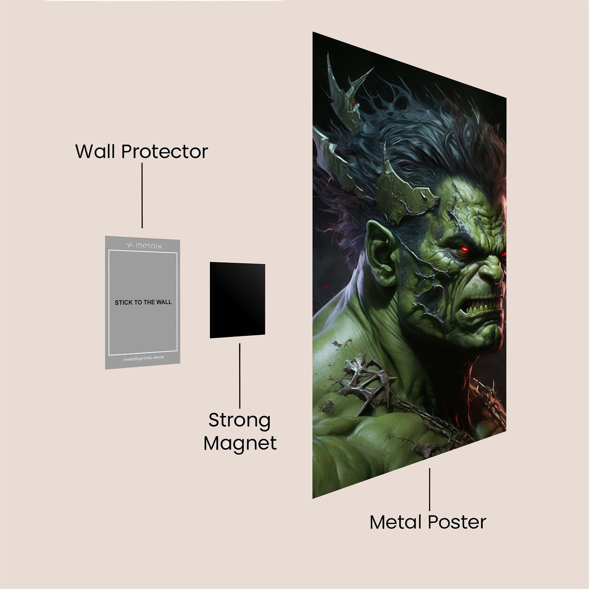 Hulk Fury Safe Wall Magnetic / M