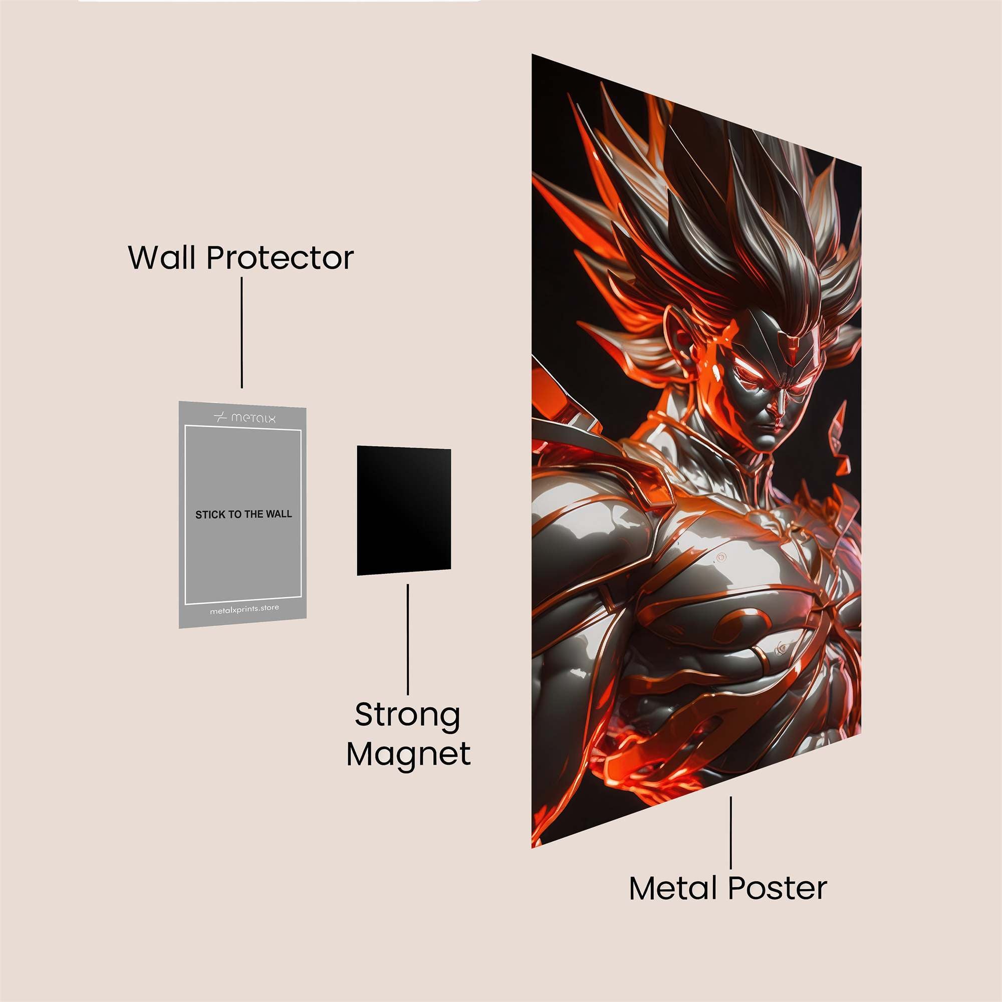 Saiyan Radiance Safe Wall Magnetic / M