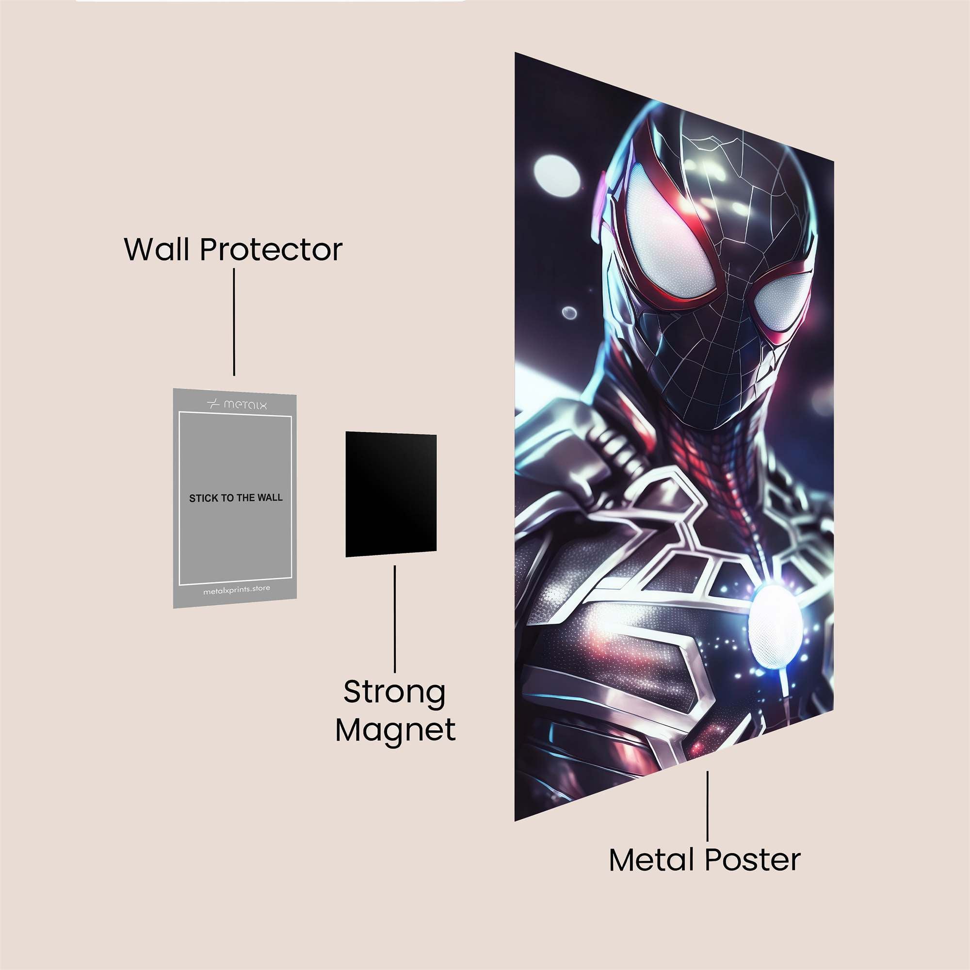 Spider-Man Luminescence Safe Wall Magnetic / M