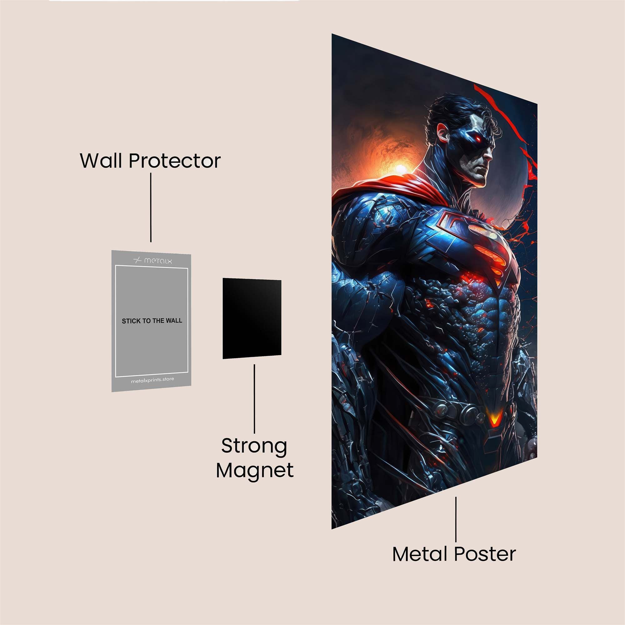 Superman Ascendant Safe Wall Magnetic / M