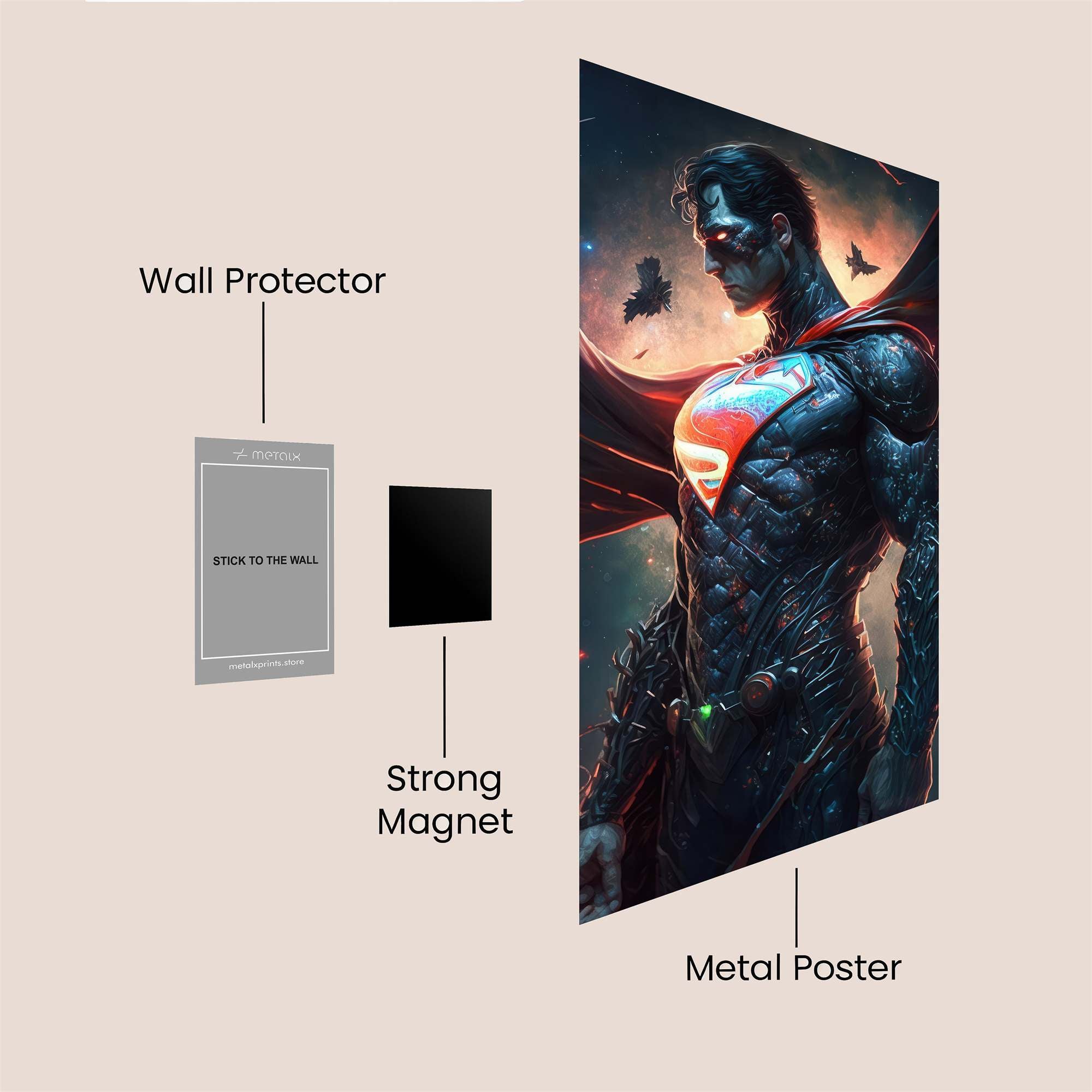 Superman Ascendant Safe Wall Magnetic / M