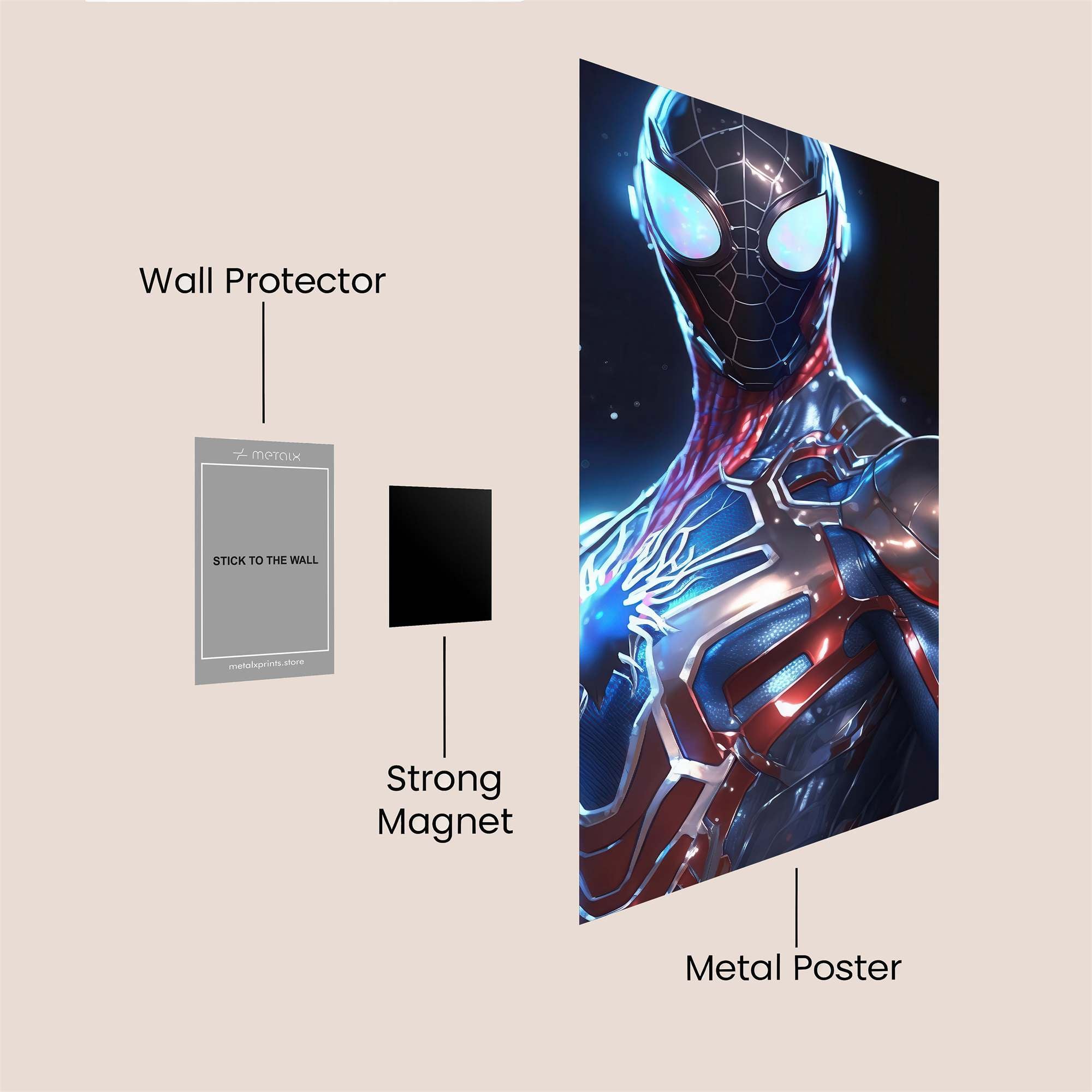 Spider-Tech Luminosity Safe Wall Magnetic / M