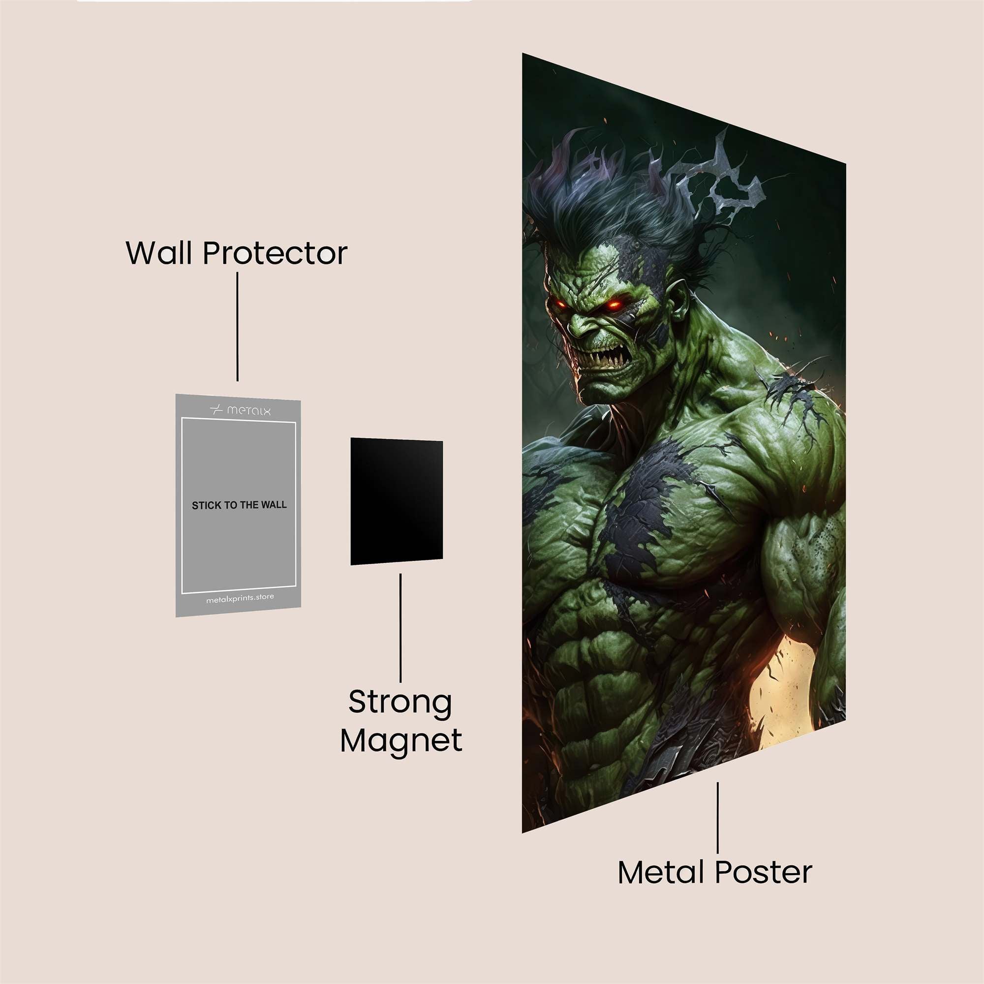 Hulk Fury Safe Wall Magnetic / M