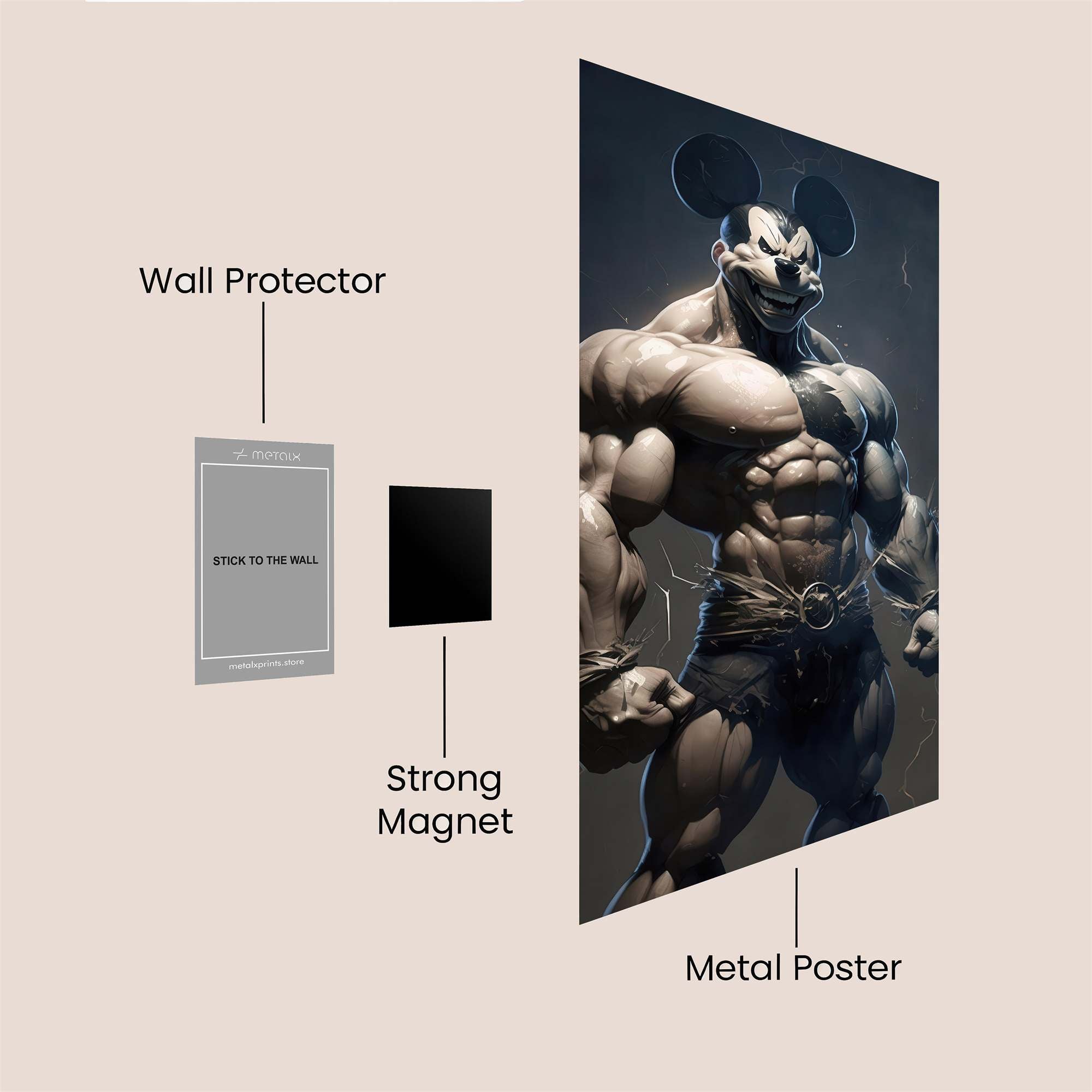 Muscle Mouse Safe Wall Magnetic / M