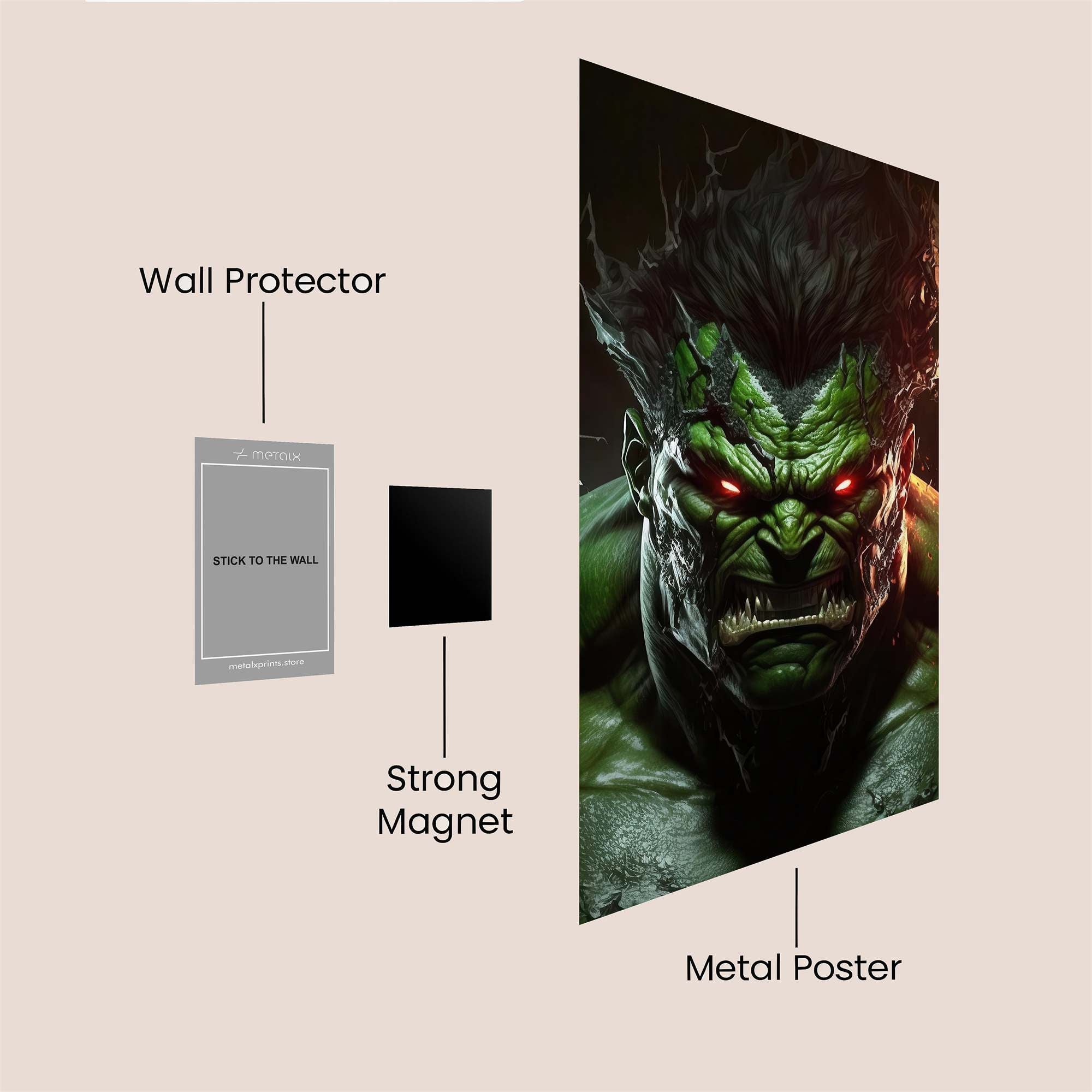 Hulk Fury Safe Wall Magnetic / M