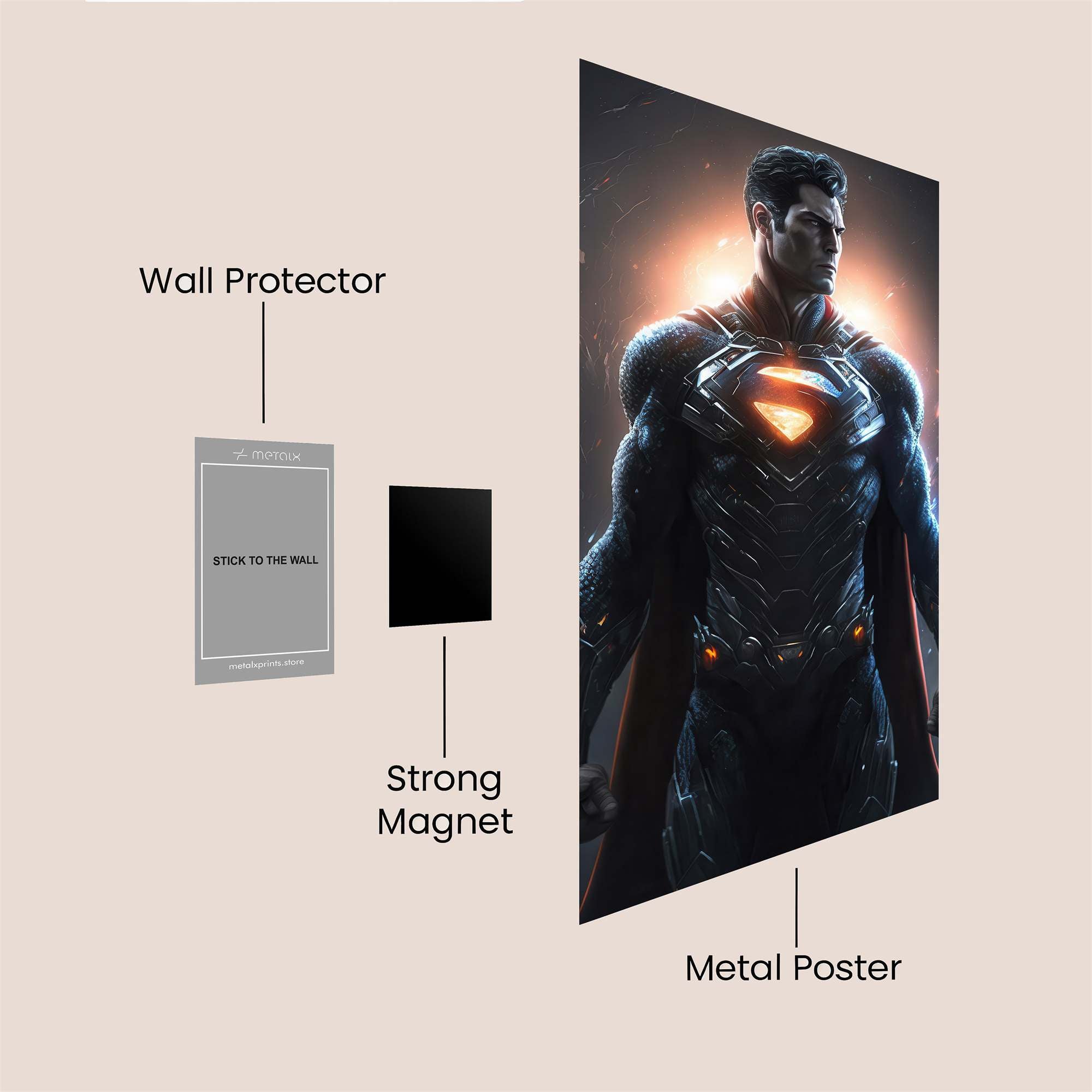 Superman Radiance Safe Wall Magnetic / M