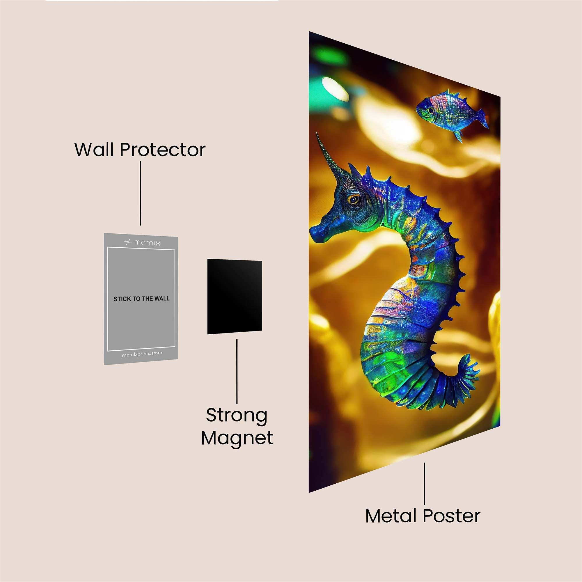 Seahorse Enigma Safe Wall Magnetic / M