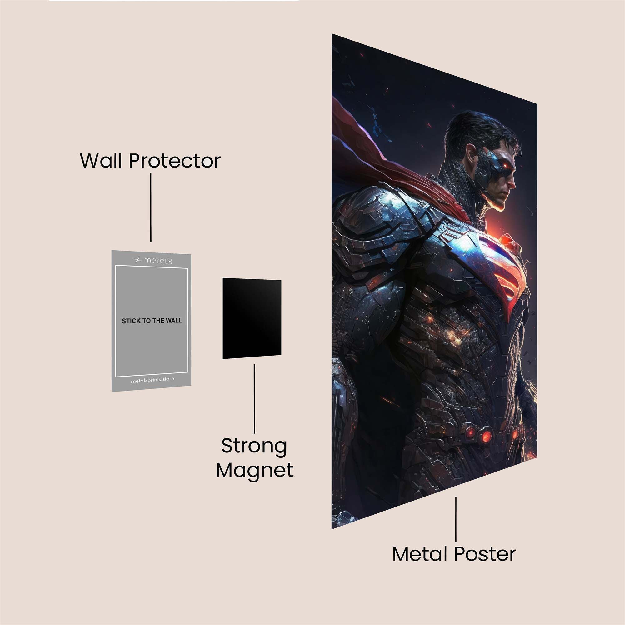 Superman Ascendancy Safe Wall Magnetic / M