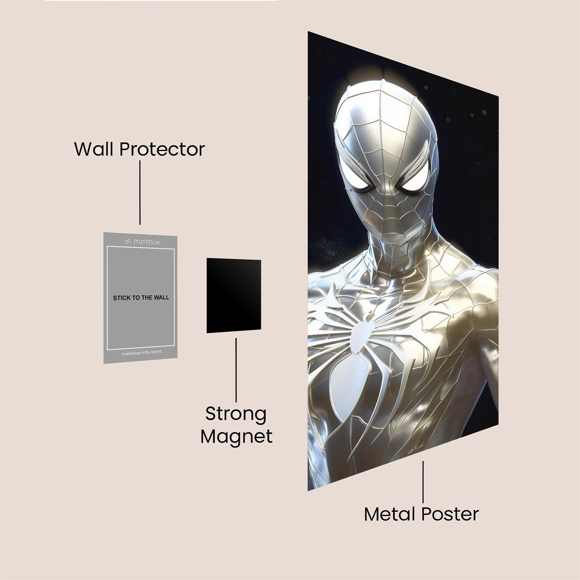 Silver Sentinel Safe Wall Magnetic / M