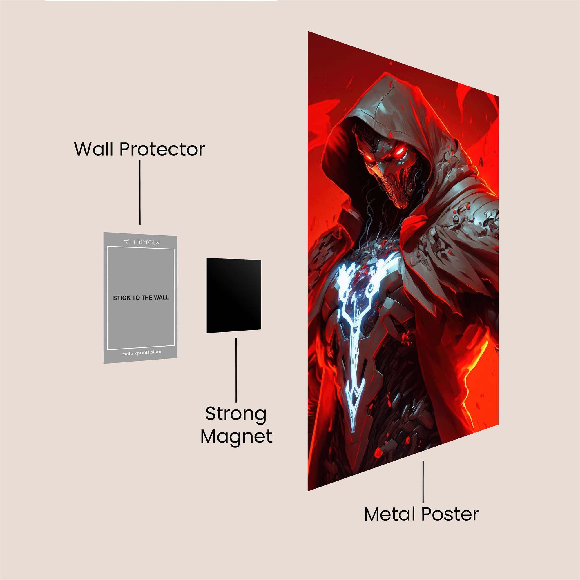 Crimson Phantom Safe Wall Magnetic / M