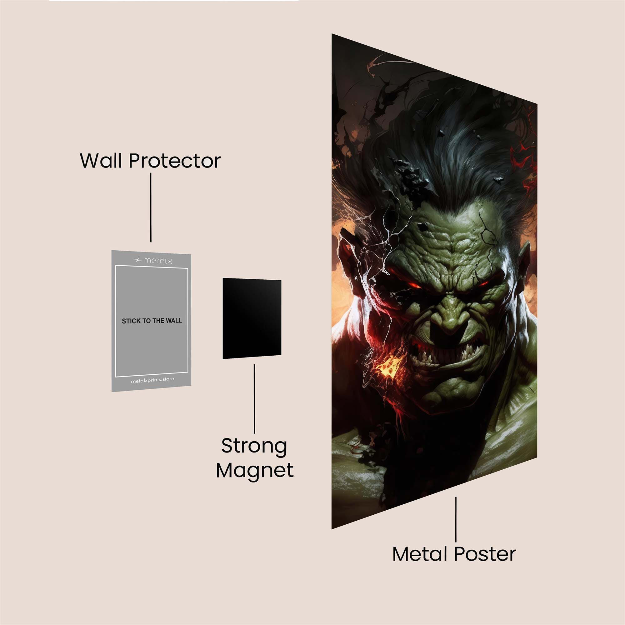 Hulk Inferno Safe Wall Magnetic / M