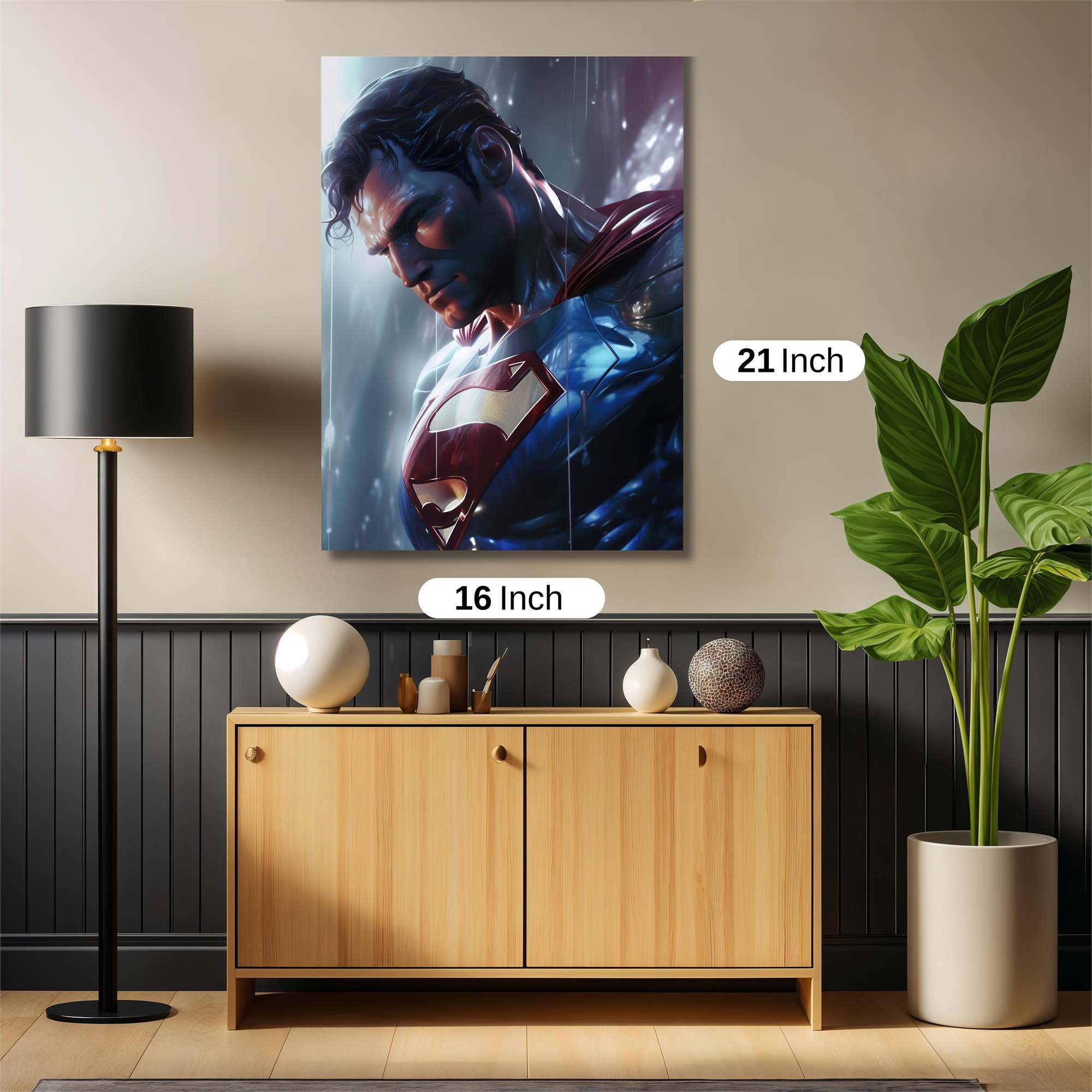 Superman Contemplation Safe Wall Magnetic / M