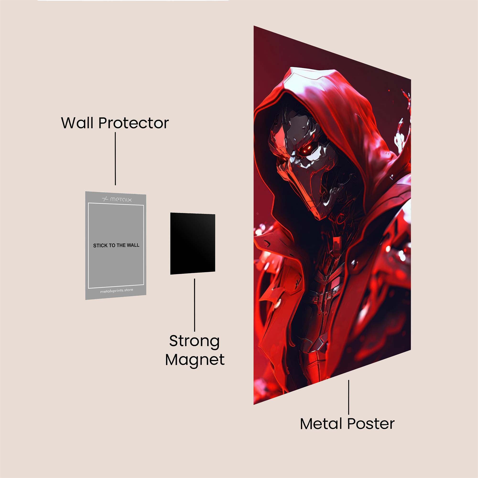 Crimson Enigma Safe Wall Magnetic / M