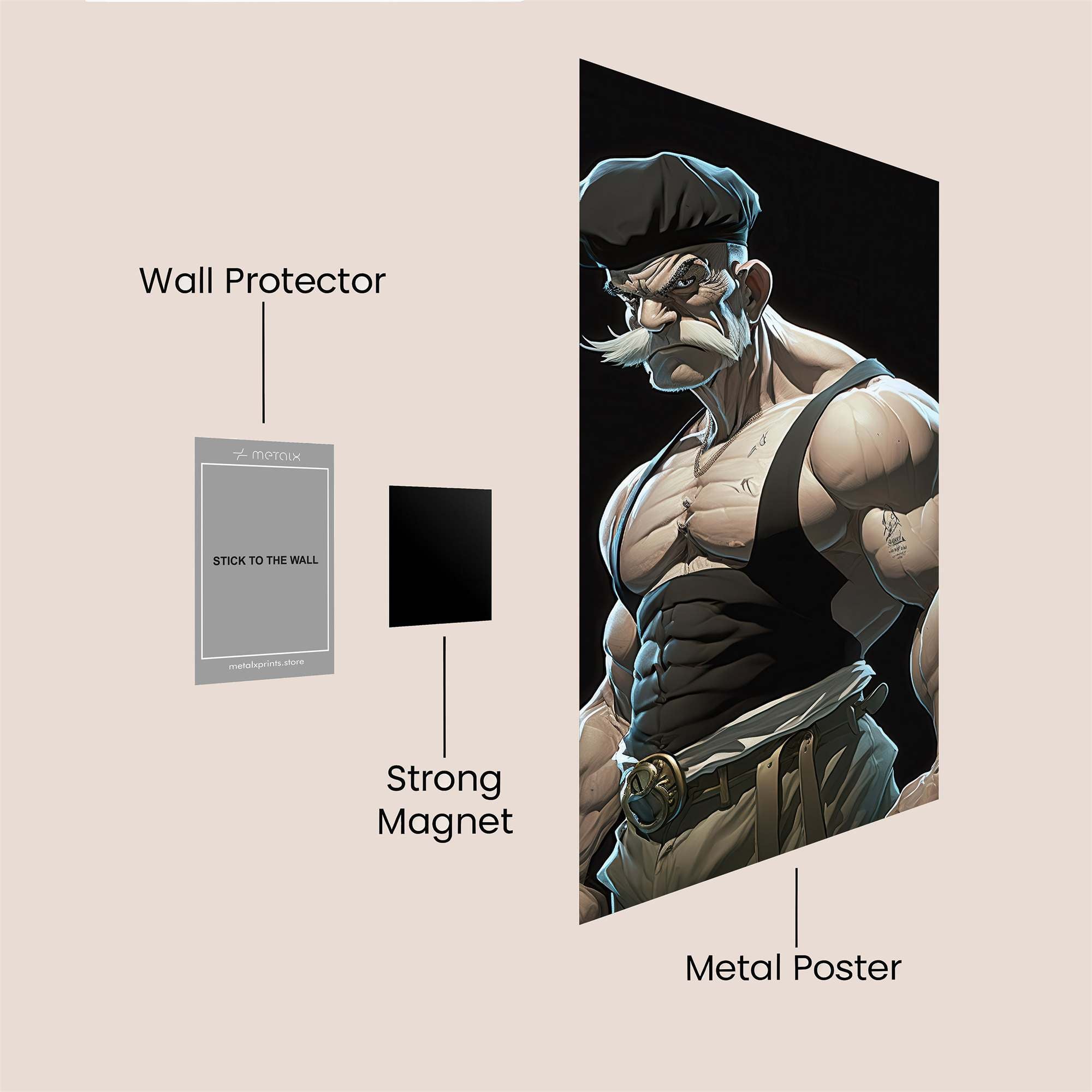 Muscled Resilience Safe Wall Magnetic / M